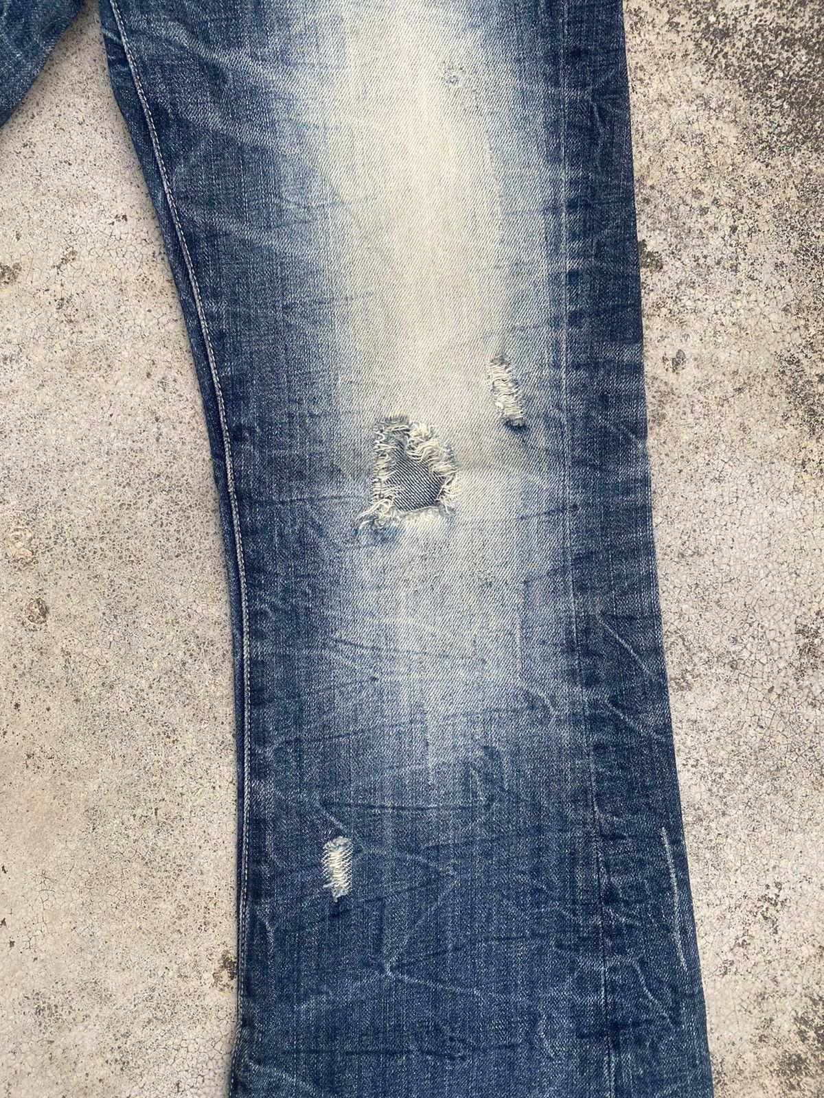 If Six Was Nine × JACKROSE Flare Jeans Jackrose Distressed Clawmark Bootcut Size US 30 / EU 46 - 6 Thumbnail