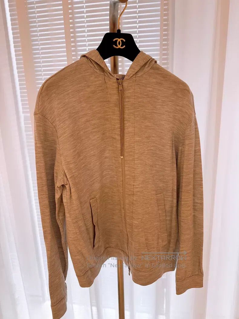 Brunello Cucinelli Brunello Cucinelli Light Gray Hooded Sweatshirt Size S / US 4 / IT 40 - 1 Thumbnail