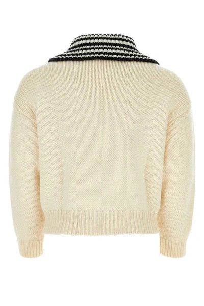 Marni o1y0225 Mock Neck Sweater in Ivory Size US L / EU 52-54 / 3 - 4 Thumbnail