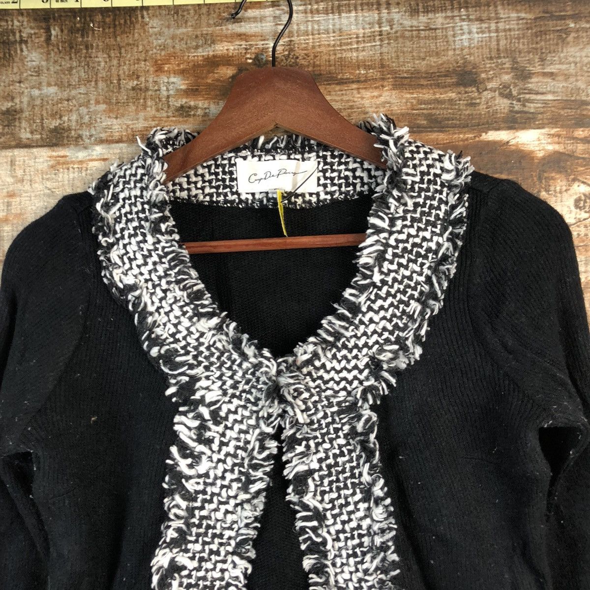 DL Coup De Poing Black Cardigan Knitwear #C578