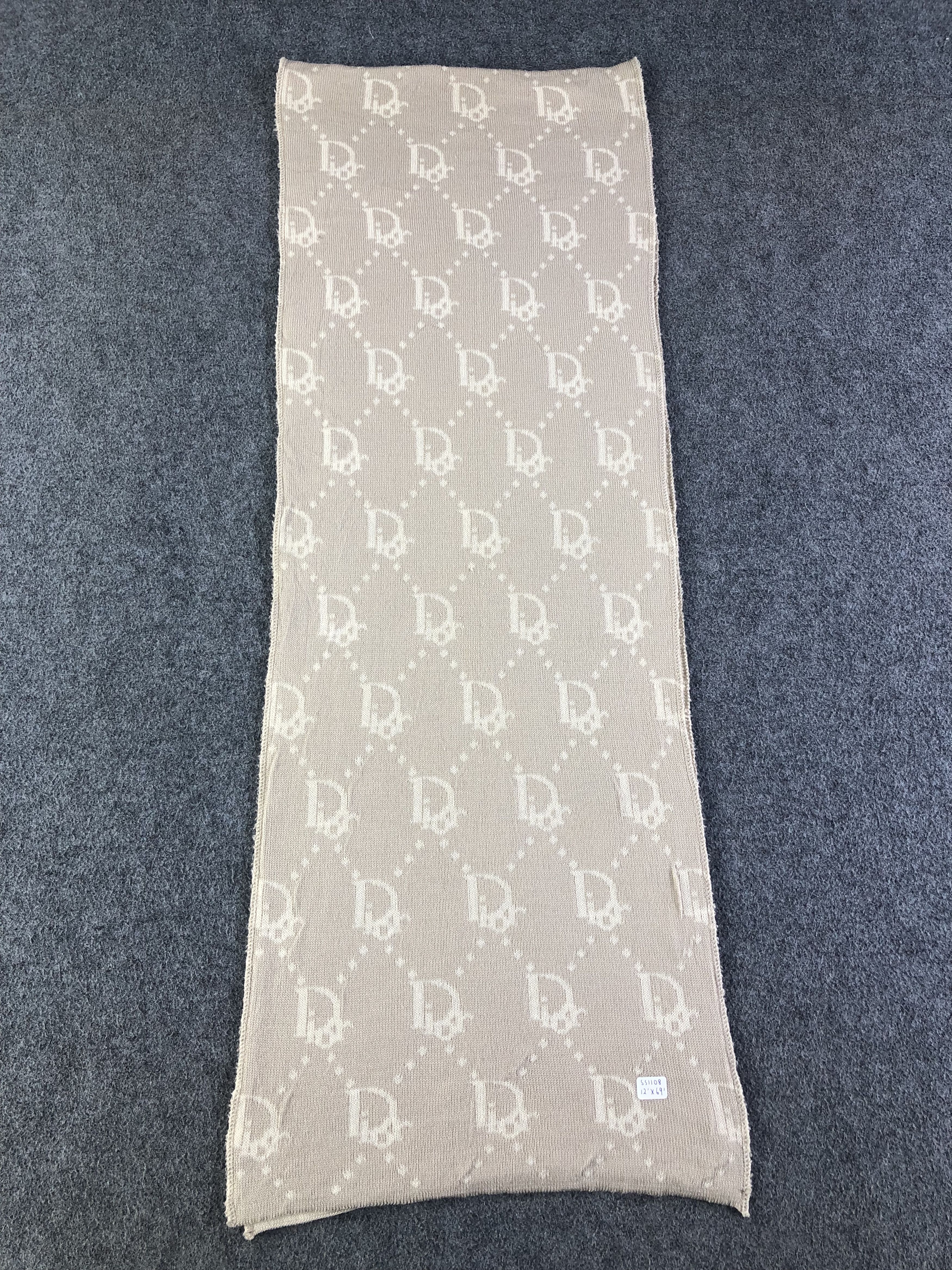 Vintage Christian Dior Monogram Scarf / Muffler / Neckwear Size ONE SIZE - 3 Thumbnail