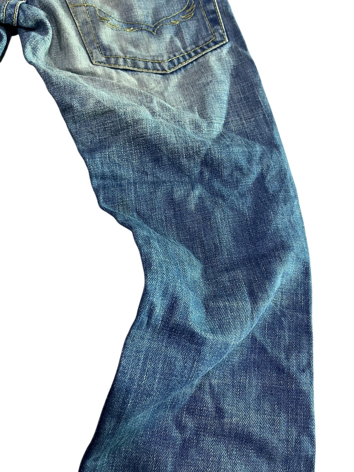 If Six Was Nine × Japanese Brand 🇯🇵 FLARE Y2K RODEO CROWNS DISTRESSED DENIM Size 31" - 7 Thumbnail