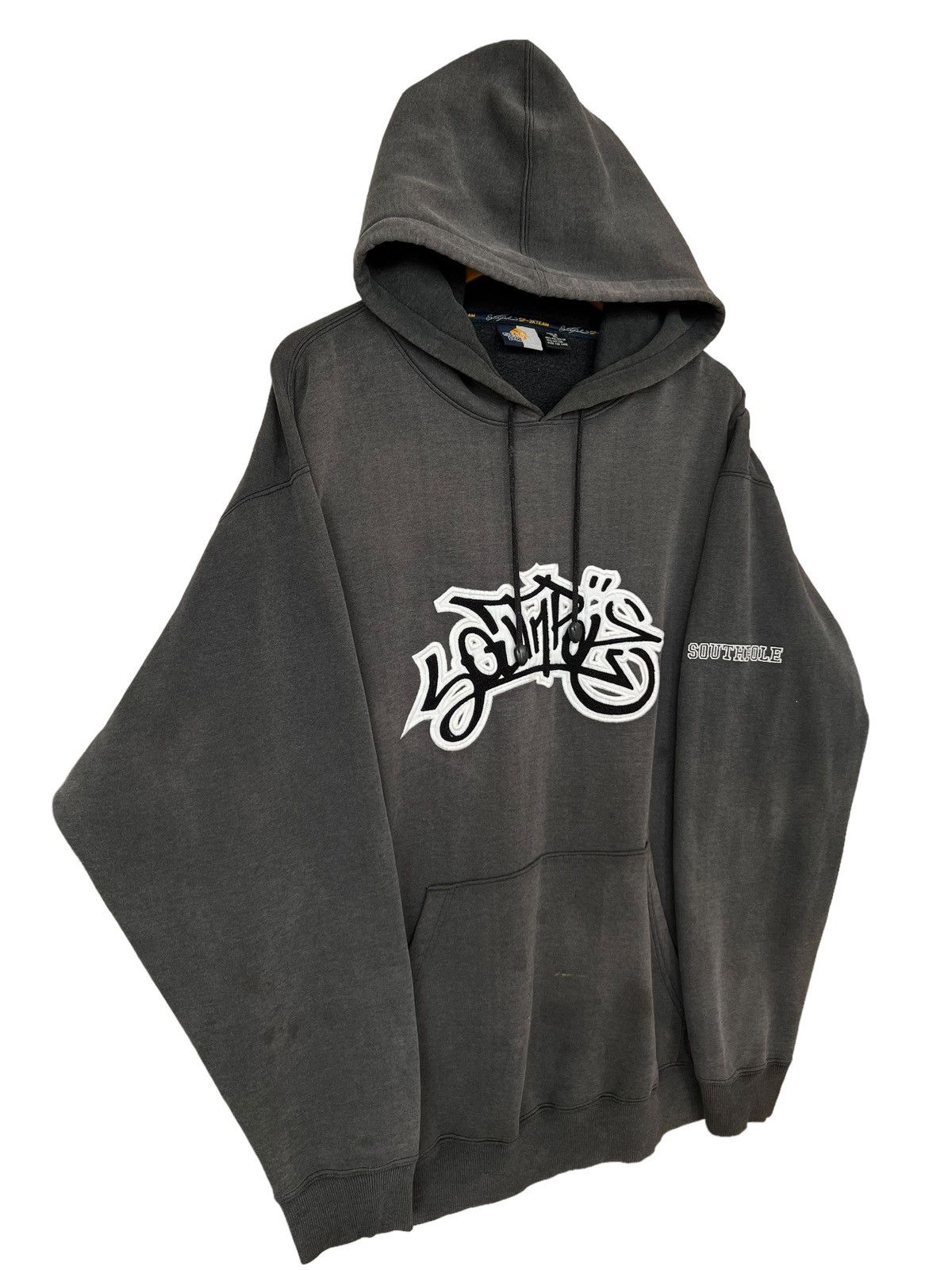 Vintage Vintage Y2K South Pole Distressed Sunfaded Baggy Boxy Hoodie Size US L / EU 52-54 / 3 - 3 Thumbnail