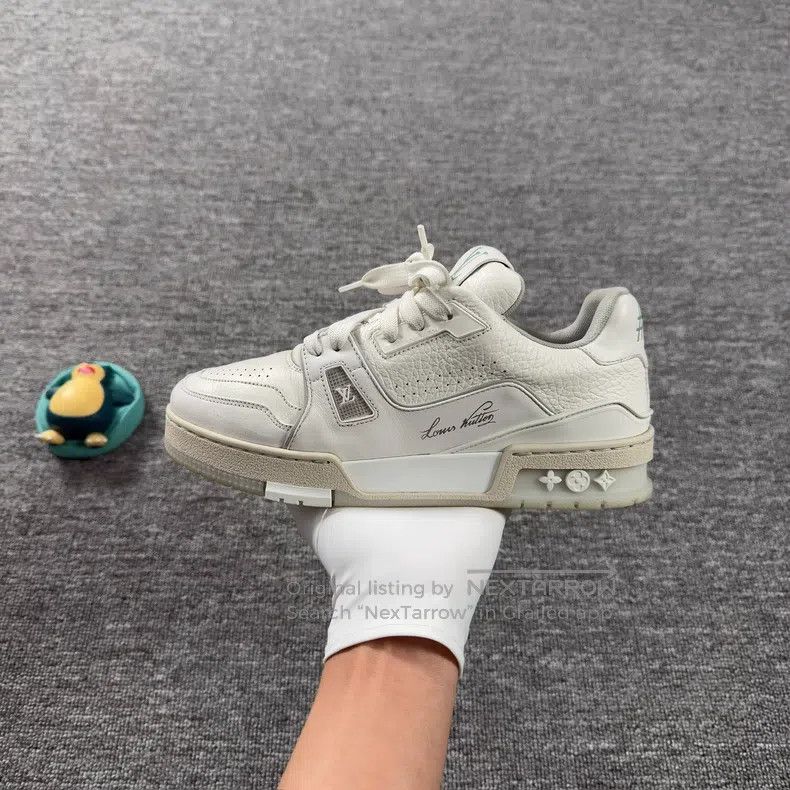 Louis Vuitton Louis Vuitton Trainer white cement shoes Size US 7 / IT 37 - 9 Thumbnail