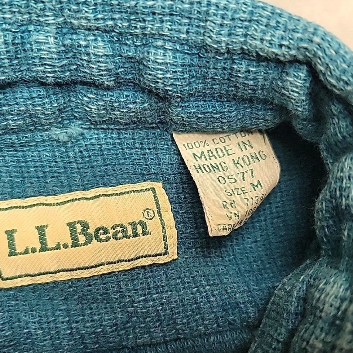 Vintage VINTAGE L.L.Bean Shirt Men M Teal Textured Cotton Short Sleeve 90s Heritage Vintage Size US M / EU 48-50 / 2 - 5 Thumbnail