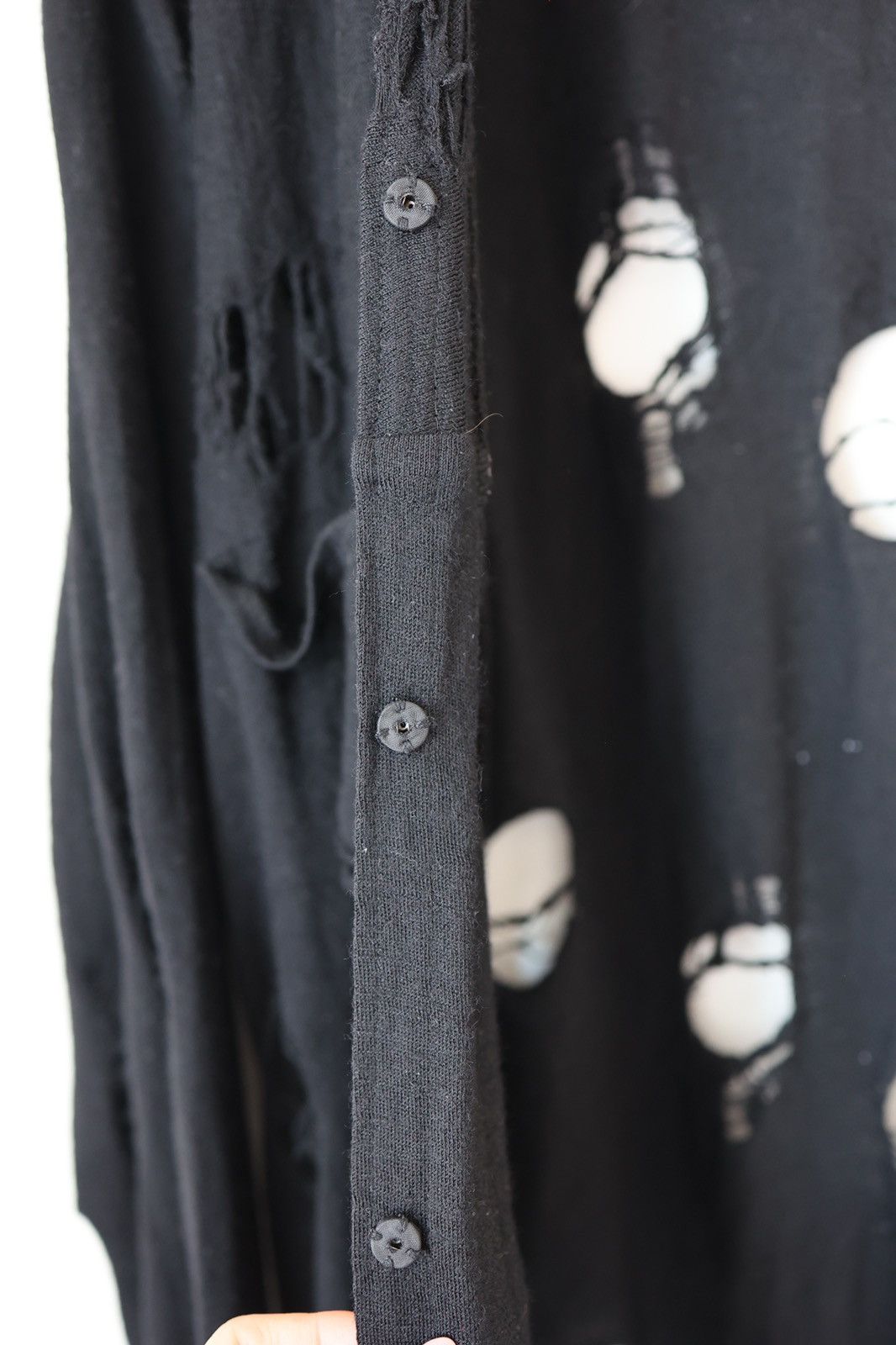Y’s Distressed Cotton Cardigan