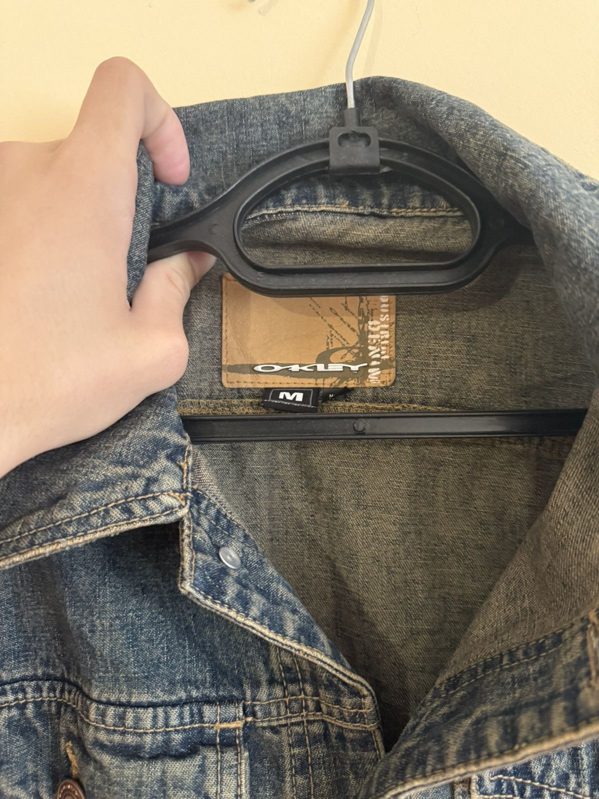 Oakley × Vintage VTG Oakley Distressed Denim Blue Jean Jacket Y2K Industrial Size US M / EU 48-50 / 2 - 6 Thumbnail