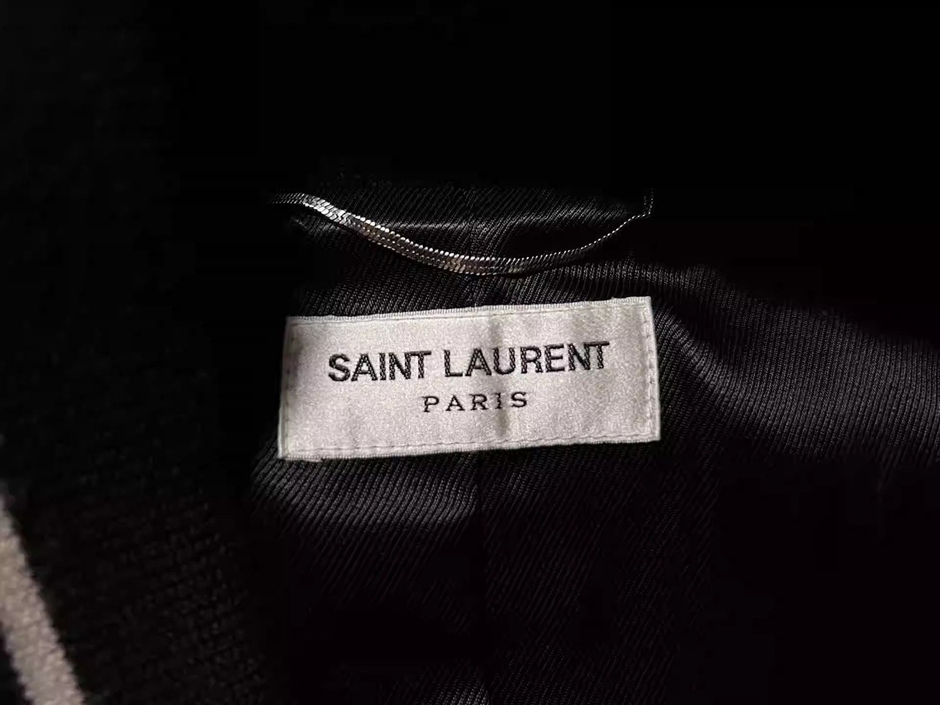 Saint Laurent Paris Saint Laurent Sheepskin Black and White Baseball Jersey Size US S / EU 44-46 / 1 - 2 Thumbnail