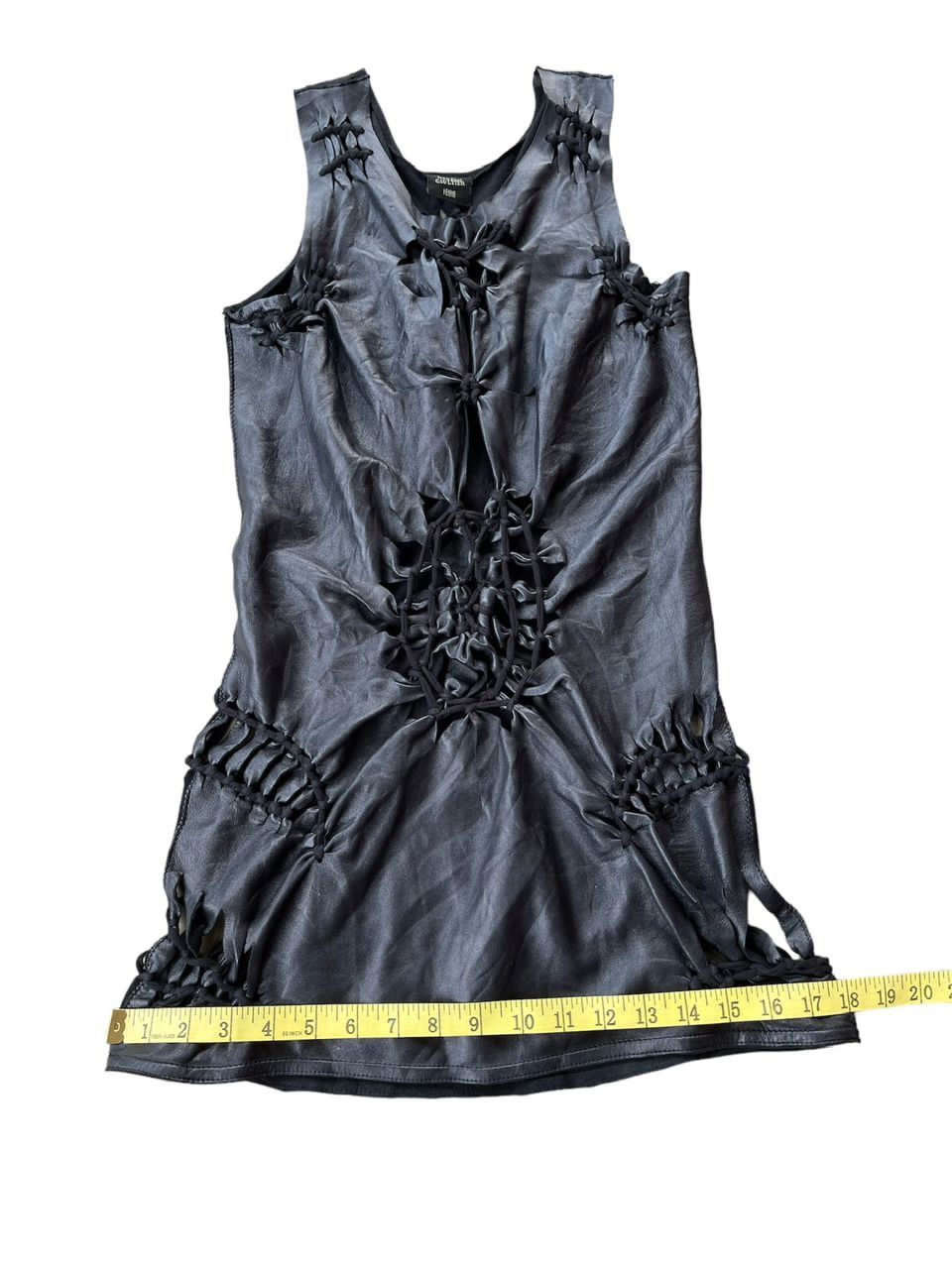 Jean Paul Gaultier Jean Paul Galtier Soleil Leather And Mesh Dress Size ONE SIZE - 24 Thumbnail