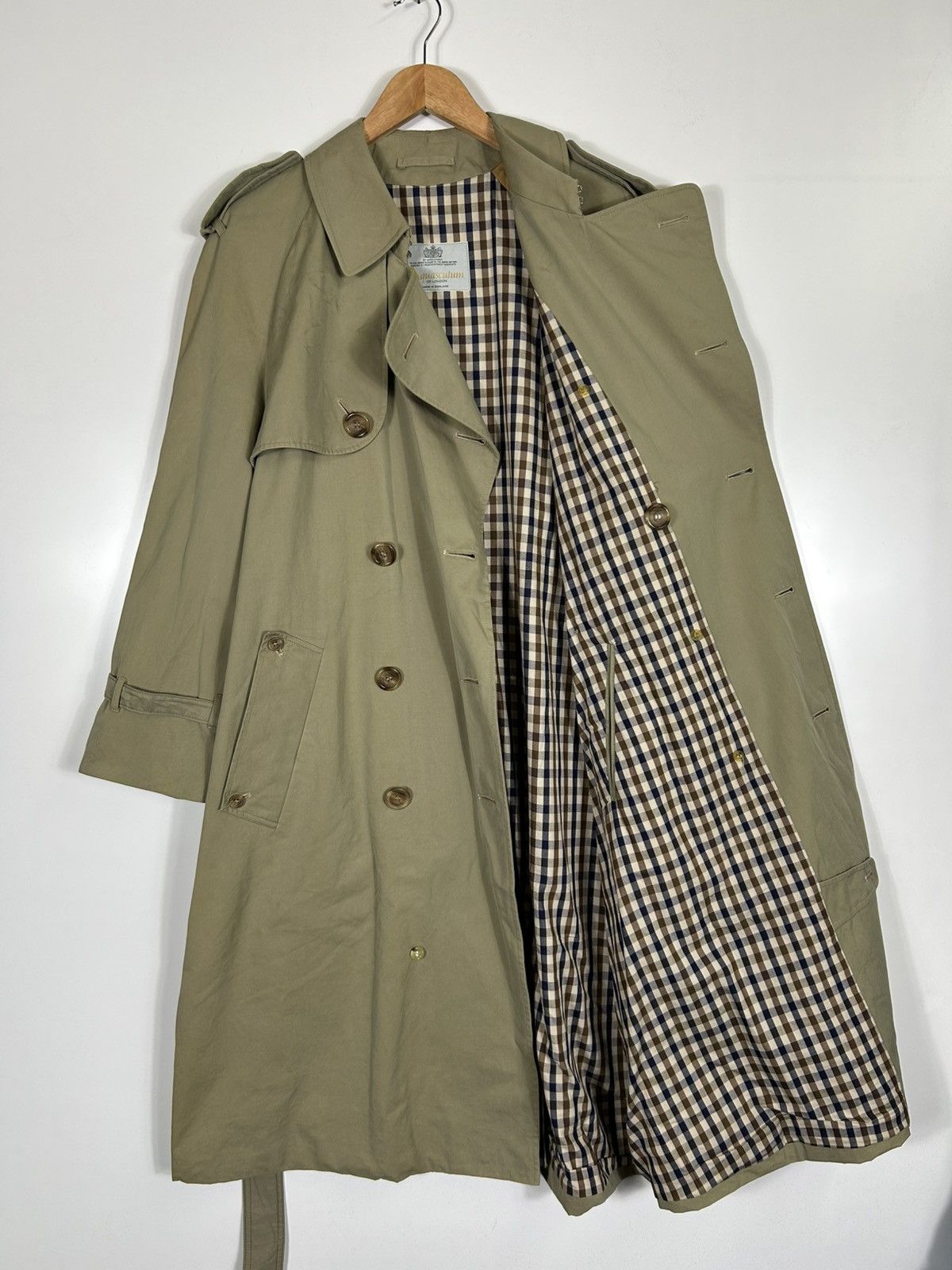 Aquascutum ⚡️Vintage Aquascutum London Double Breast Trench Long Coat Size US M / EU 48-50 / 2 - 1 Thumbnail