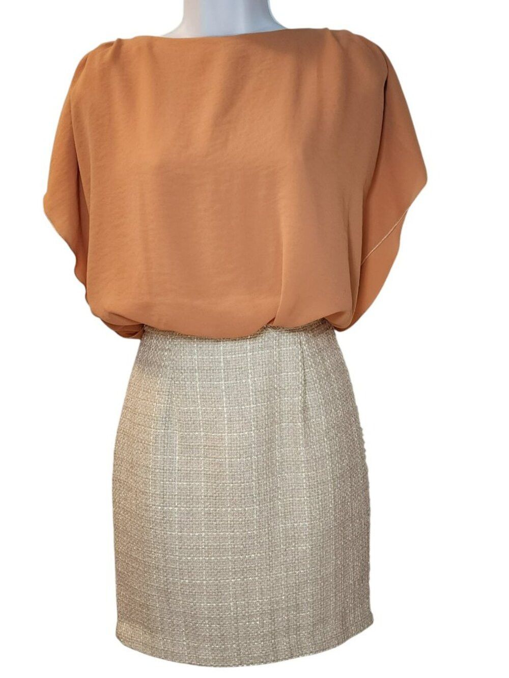 Other Mangano Keycee Dress 2 | Acetate Blend | Peaches & Cream | Size XS / US 0-2 / IT 36-38 - 1 Thumbnail