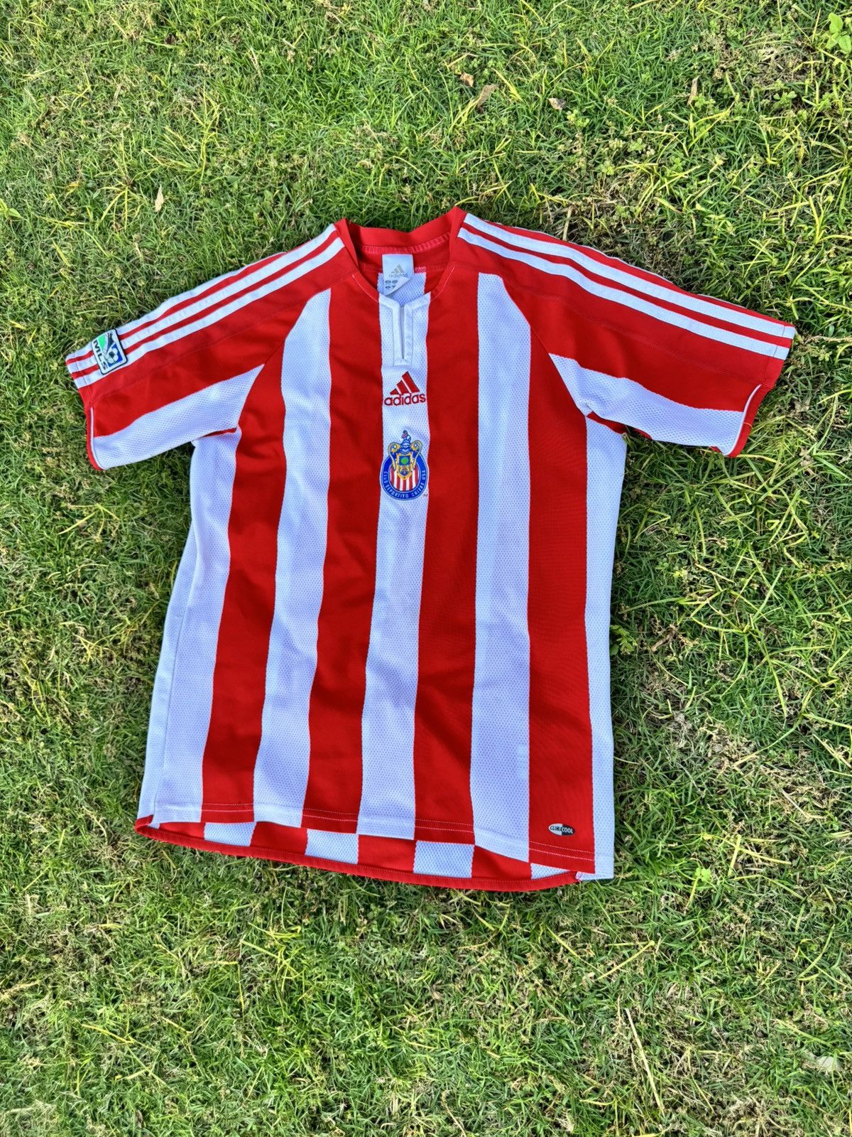 Adidas VTG Chivas Guadalajara Soccer Jersey 2005 Adidas Stripes MLS Size US XL / EU 56 / 4 - 2 Thumbnail