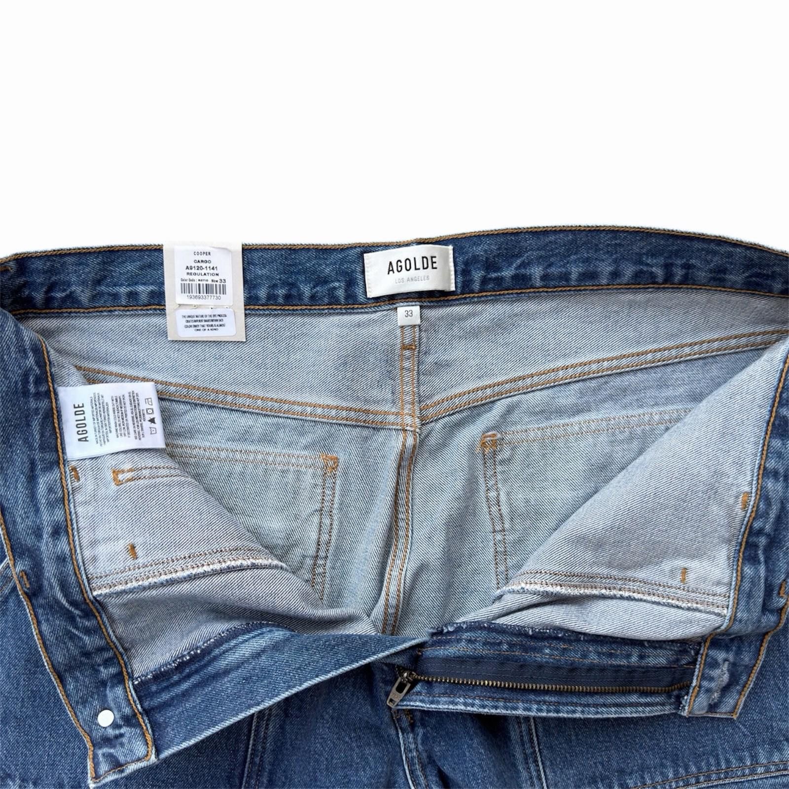 Agolde AGOLDE Cooper Cargo Jeans Oversized Cotton NWT Size 33 Size 33" - 8 Thumbnail