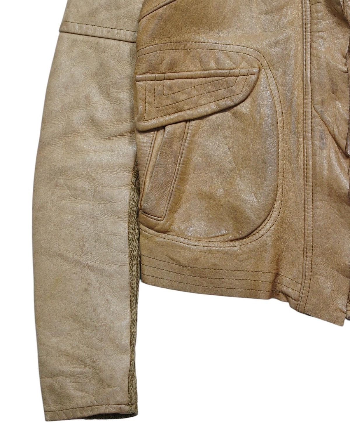 Vintage 2000S FAITHFUL FANATIC LAMBSKINS LEATHER ZIP UP JACKET Size M / US 6-8 / IT 42-44 - 5 Thumbnail