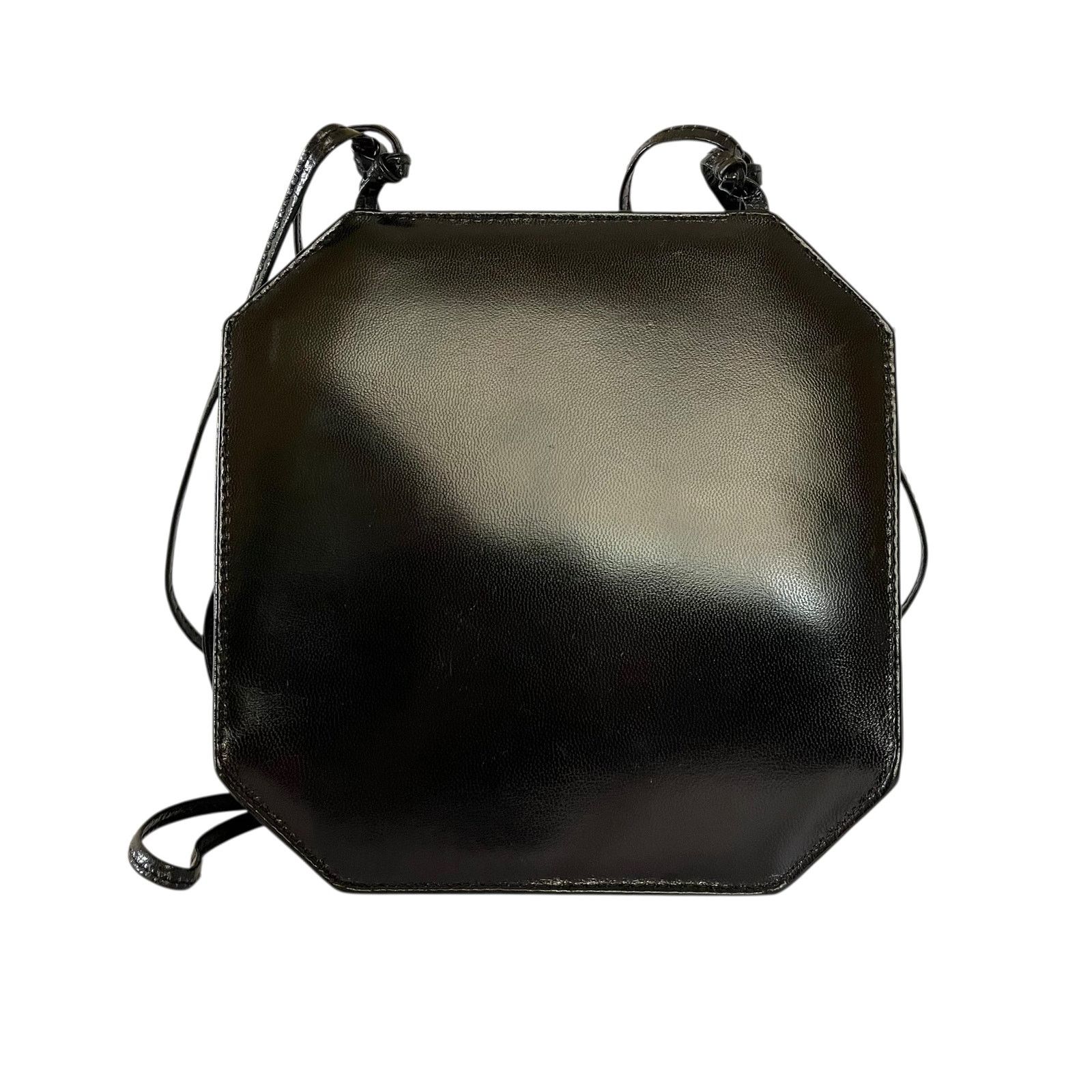 Vintage 1960s Susan Gail Bellido Mod Black Leather Red Stripe Bag Size ONE SIZE - 3 Thumbnail