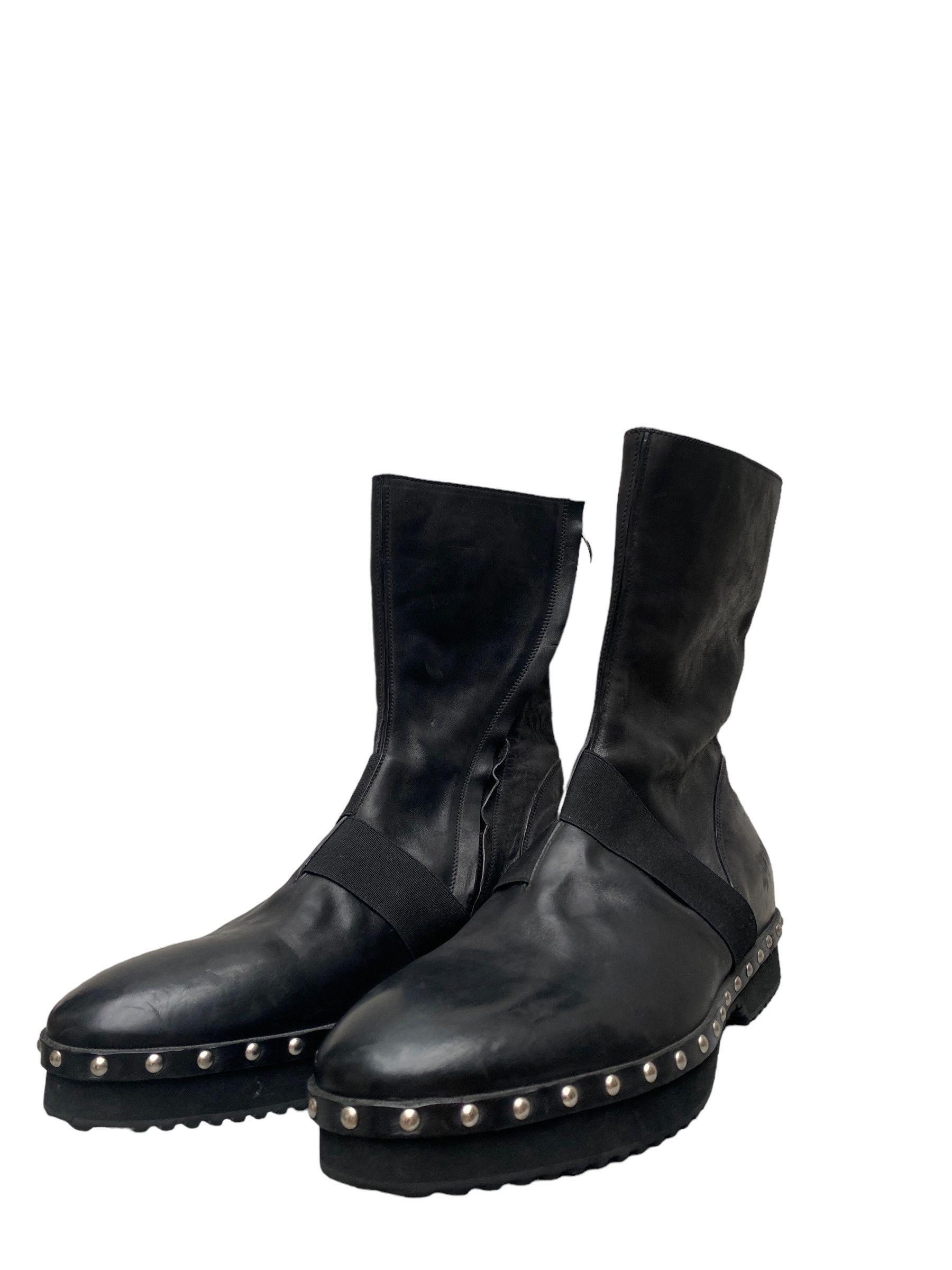 Premiata Black Leather Strap Studded boots Size US 10 / EU 43 - 7 Thumbnail