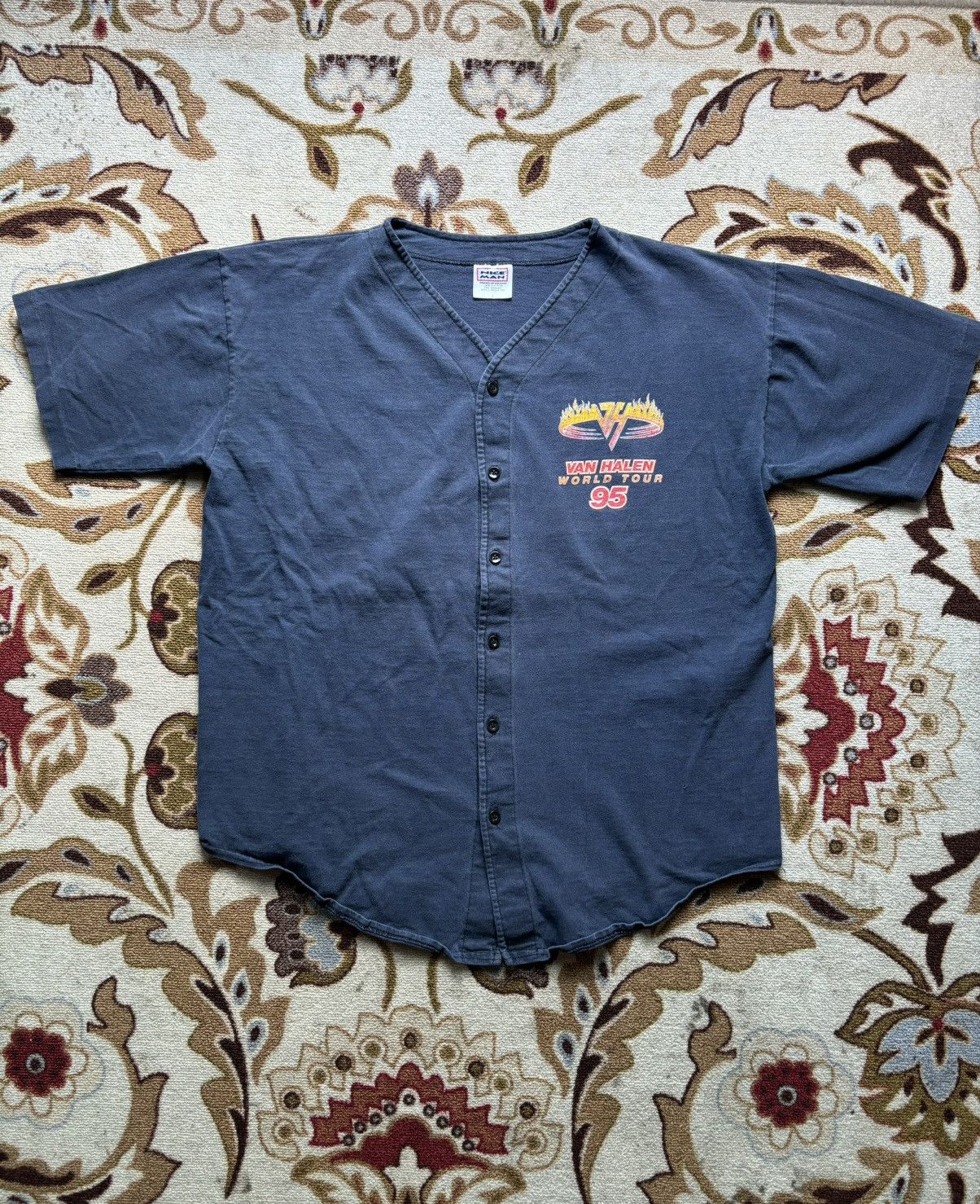 Band Tees × Vintage Vintage Van Halen 1995 Tour Baseball Jersey Size US L / EU 52-54 / 3 - 1 Thumbnail