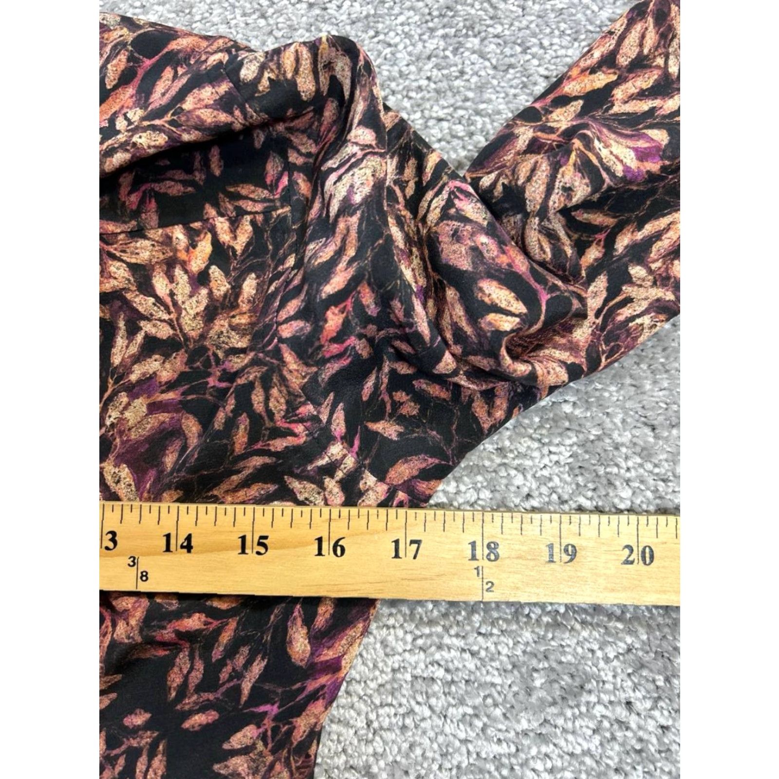 Vintage Peruvian Connection Shirt Dress Womens XS Brown Purple Floral Button Up Dress Shirt Size XS / US 0-2 / IT 36-38 - 6 Thumbnail