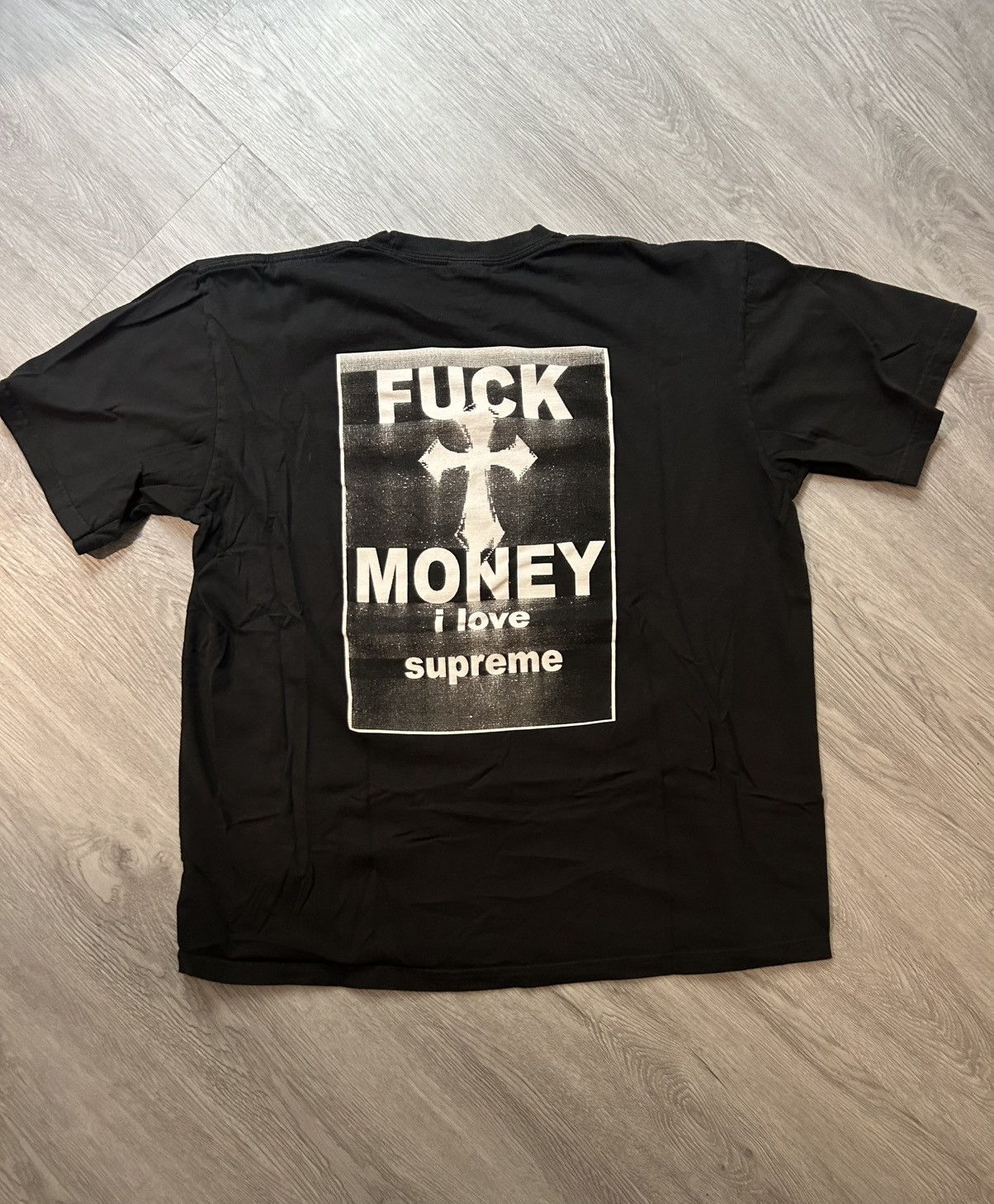 Goth Money × Supreme Fuck Money Tee Supreme Grey XL | Grailed