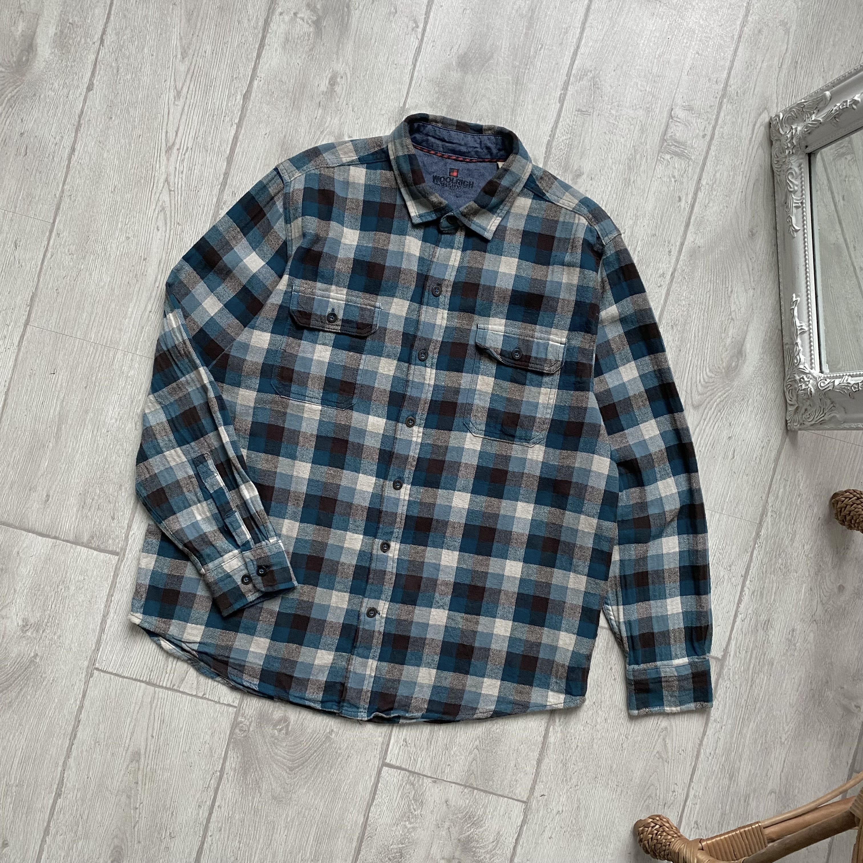 Woolrich Woolen Mills 90s Vintage Woolrich Flannel Plaid Shirt Travis Scott style Size US L / EU 52-54 / 3 - 6 Thumbnail