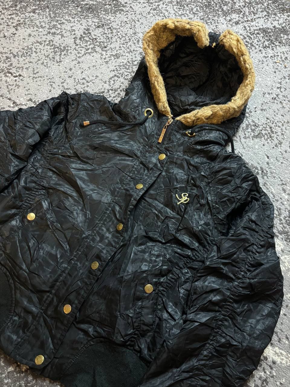 Japanese Brand × Vintage Vintage Y2K Bomber Owens Style Fur Collar Avantgarde Jacket Size US S / EU 44-46 / 1 - 5 Thumbnail