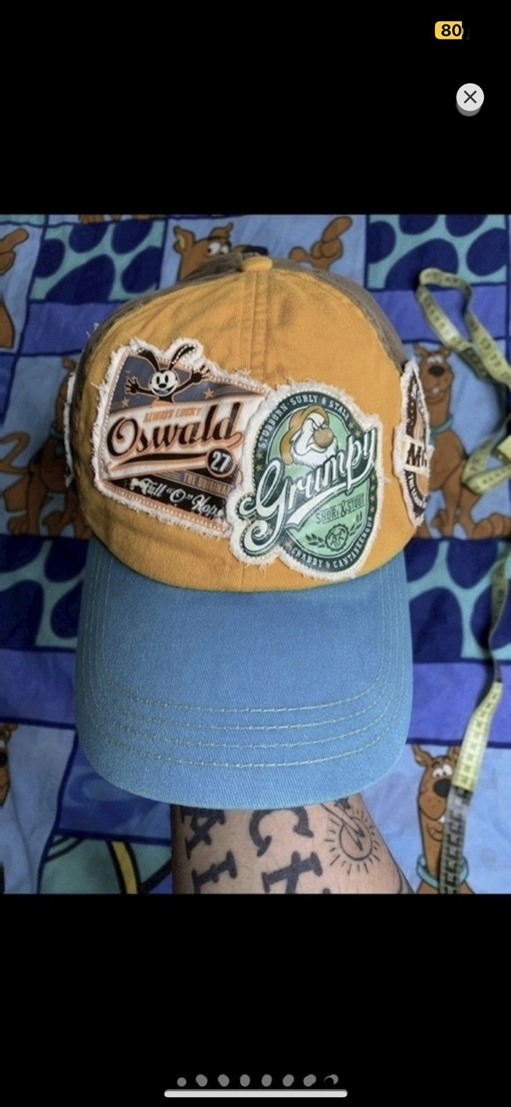 Disney ***FINAL DROP***RARE 00s DISNEYLAND PATCHWORK CHARACTER CAP Size ONE SIZE - 9 Thumbnail