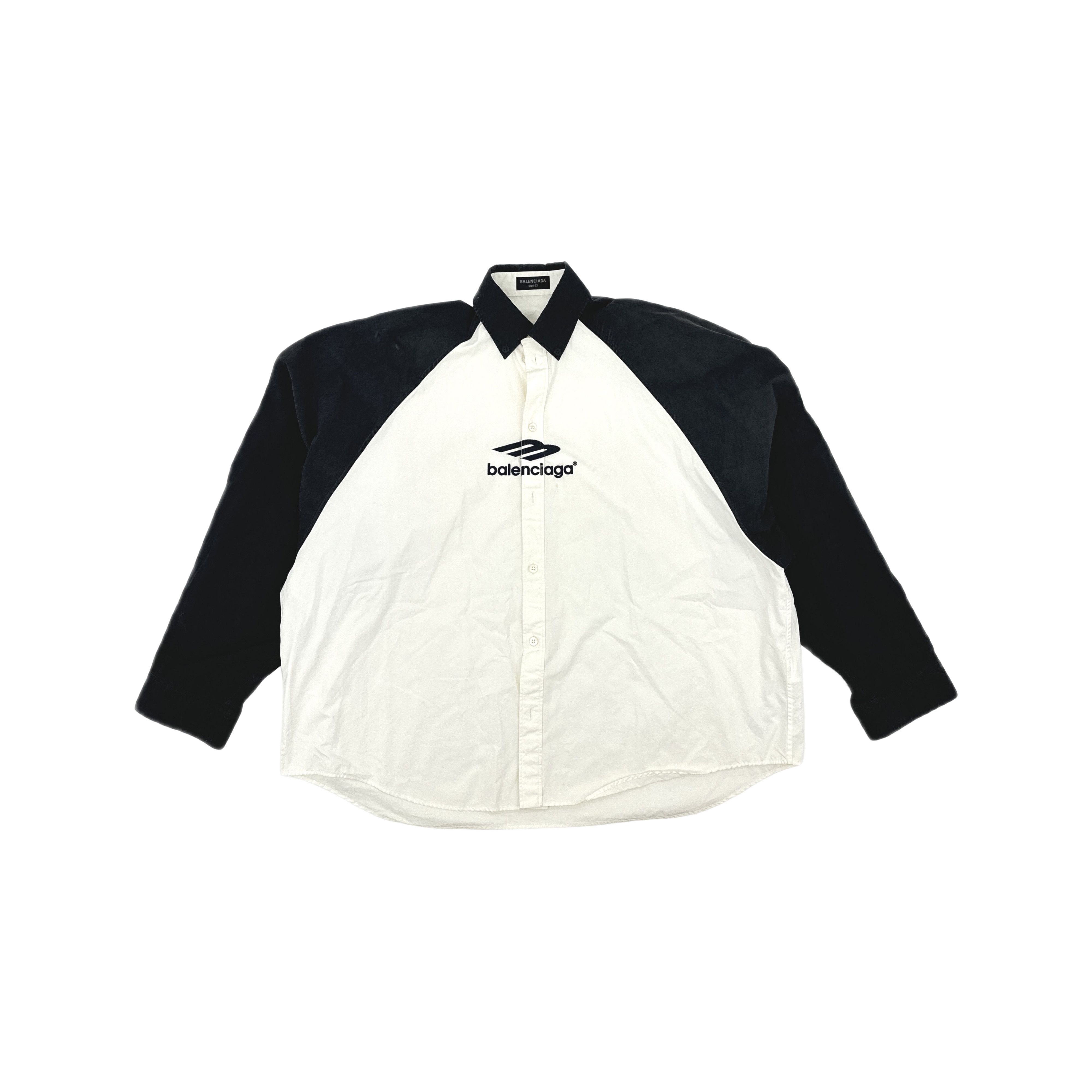 Balenciaga Balenciaga Logo Print Raglan Shirt XXS Size US XXS / EU 40 - 1 Thumbnail