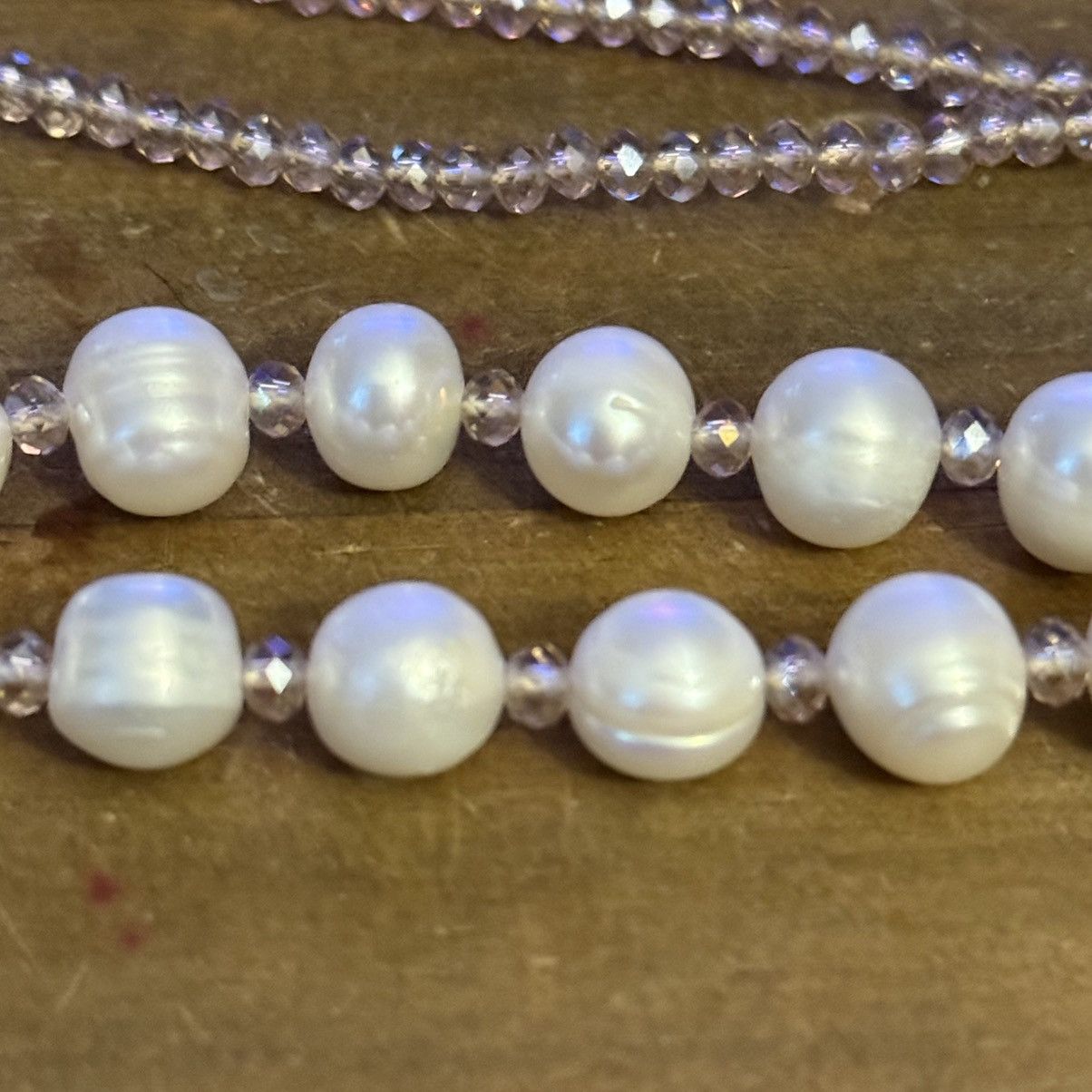 Vintage Vintage glass bead and genuine pearl lariat necklace Size ONE SIZE - 3 Thumbnail