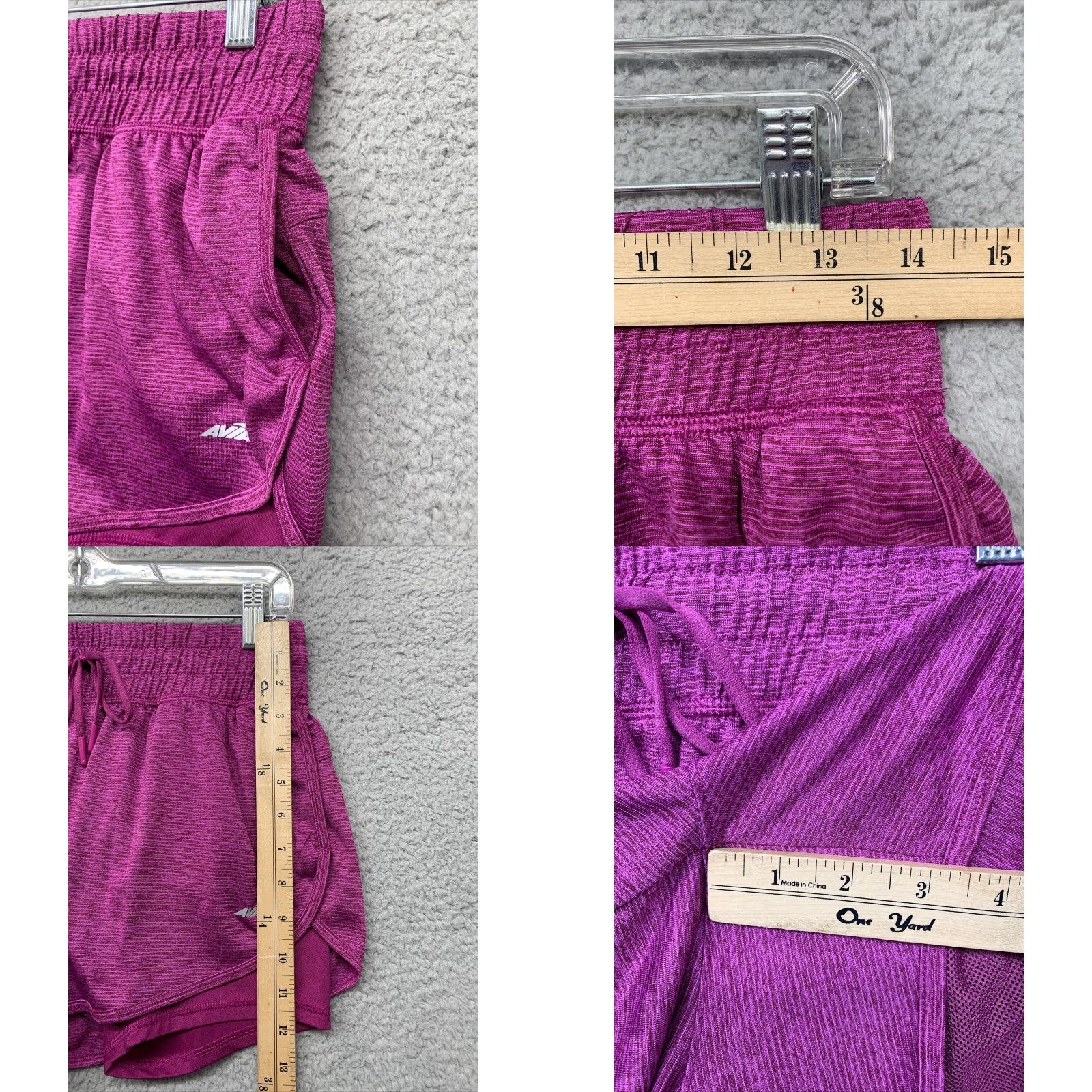 Avia Avia Women’s Athletic Running Shorts Size S Purple 2 Pockets Double Layer LOGO Size 28" / US 6 / IT 42 - 8 Thumbnail