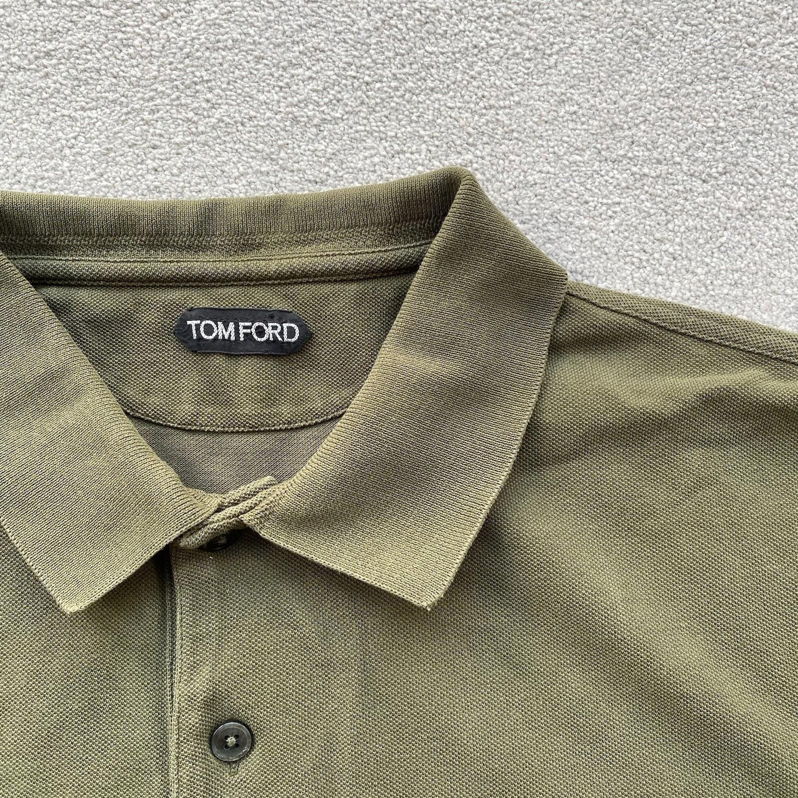 Tom Ford Tom Ford Men’s Short Sleeve Polo Shirt Size 56 Green Size US XL / EU 56 / 4 - 2 Thumbnail