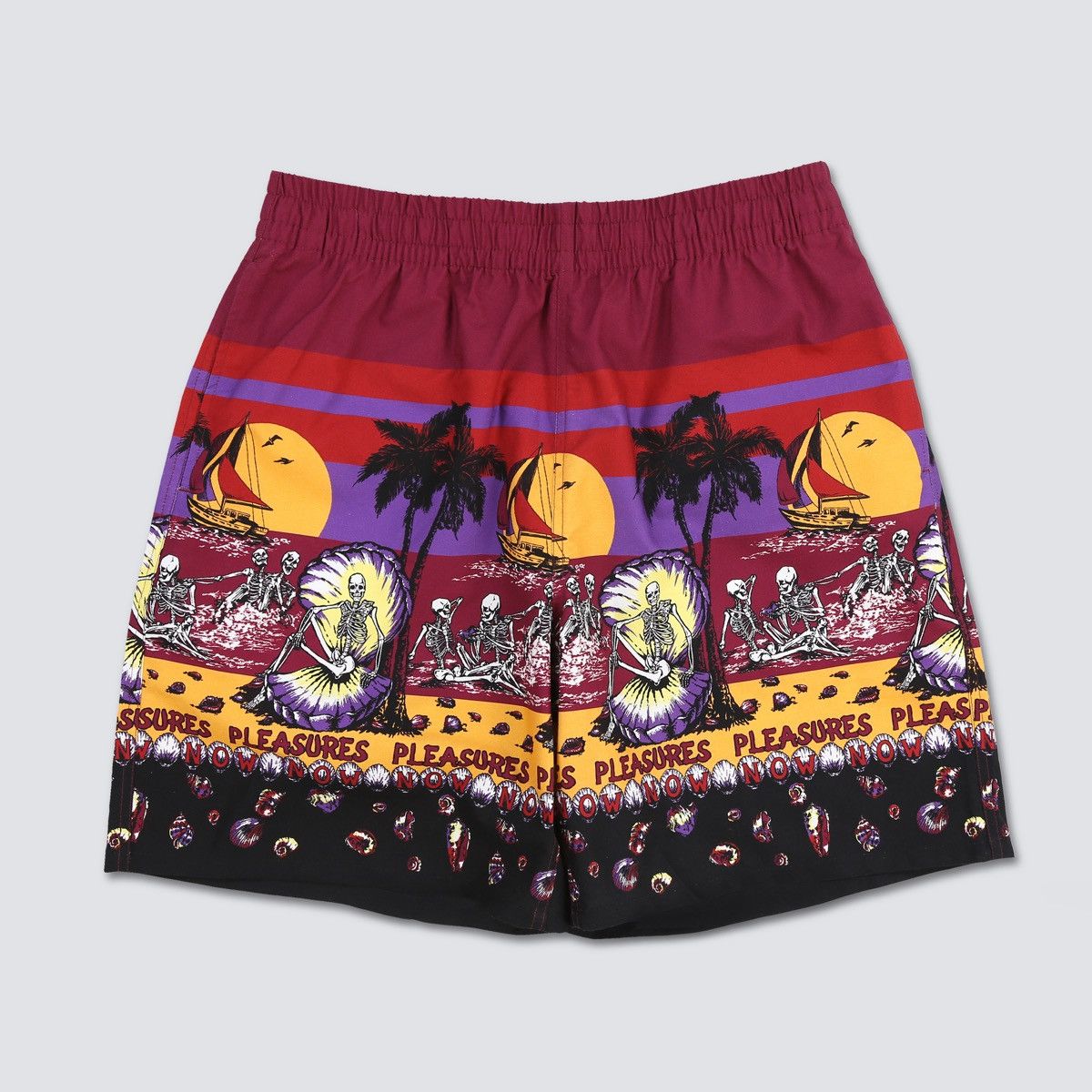 Pleasures Pleasures Beach Short Burgundy Sz. Large Size US 34 / EU 50 - 1 Thumbnail