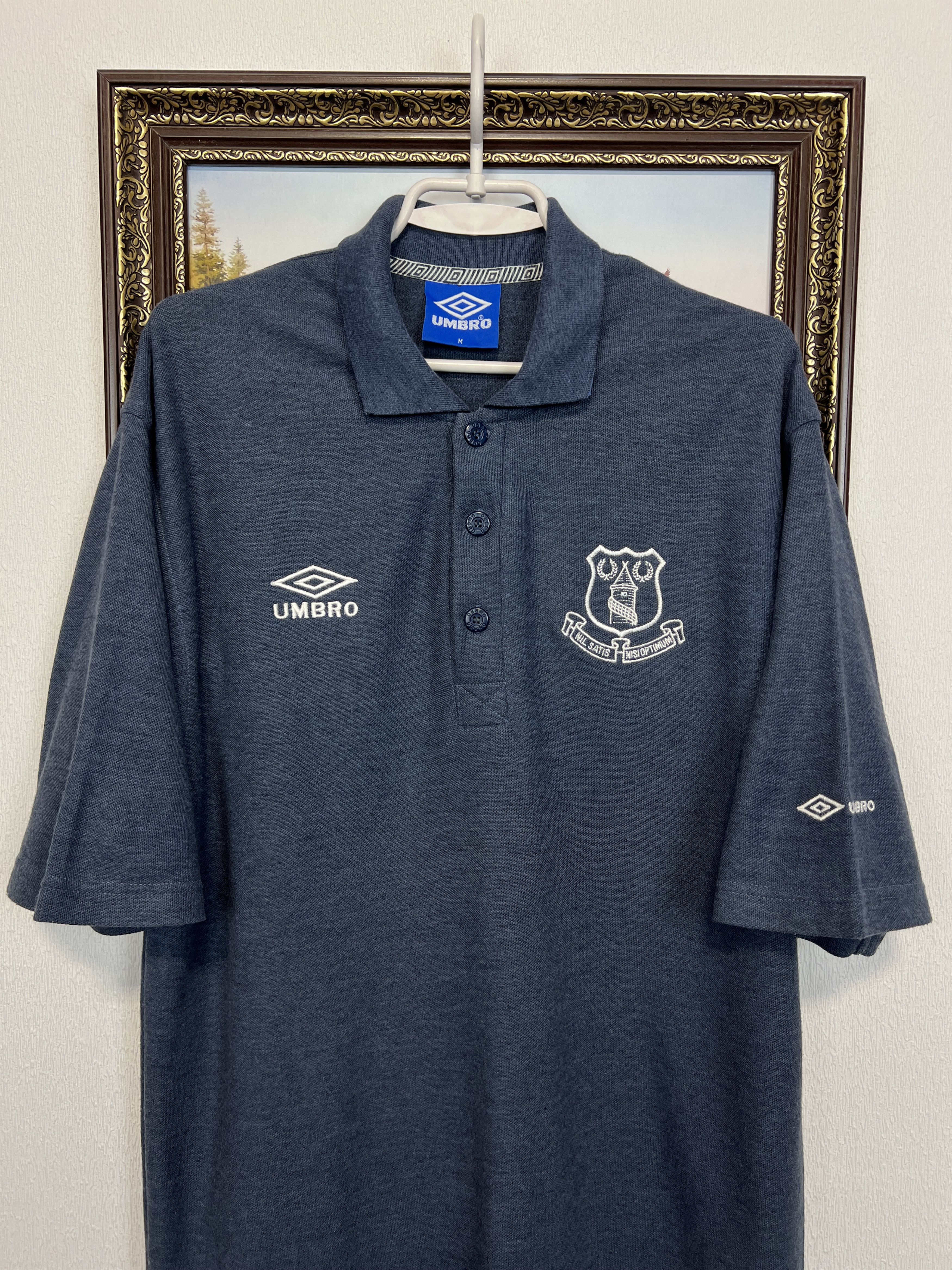 Umbro Vintage Everton Football Polo Shirt Soccer Jersey Trikot Size US M / EU 48-50 / 2 - 2 Thumbnail