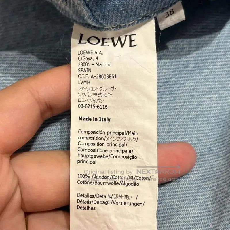 Loewe Loewe Blue Cotton Logo Wide-Leg Pants . Size 27" / US 4 / IT 40 - 4 Thumbnail