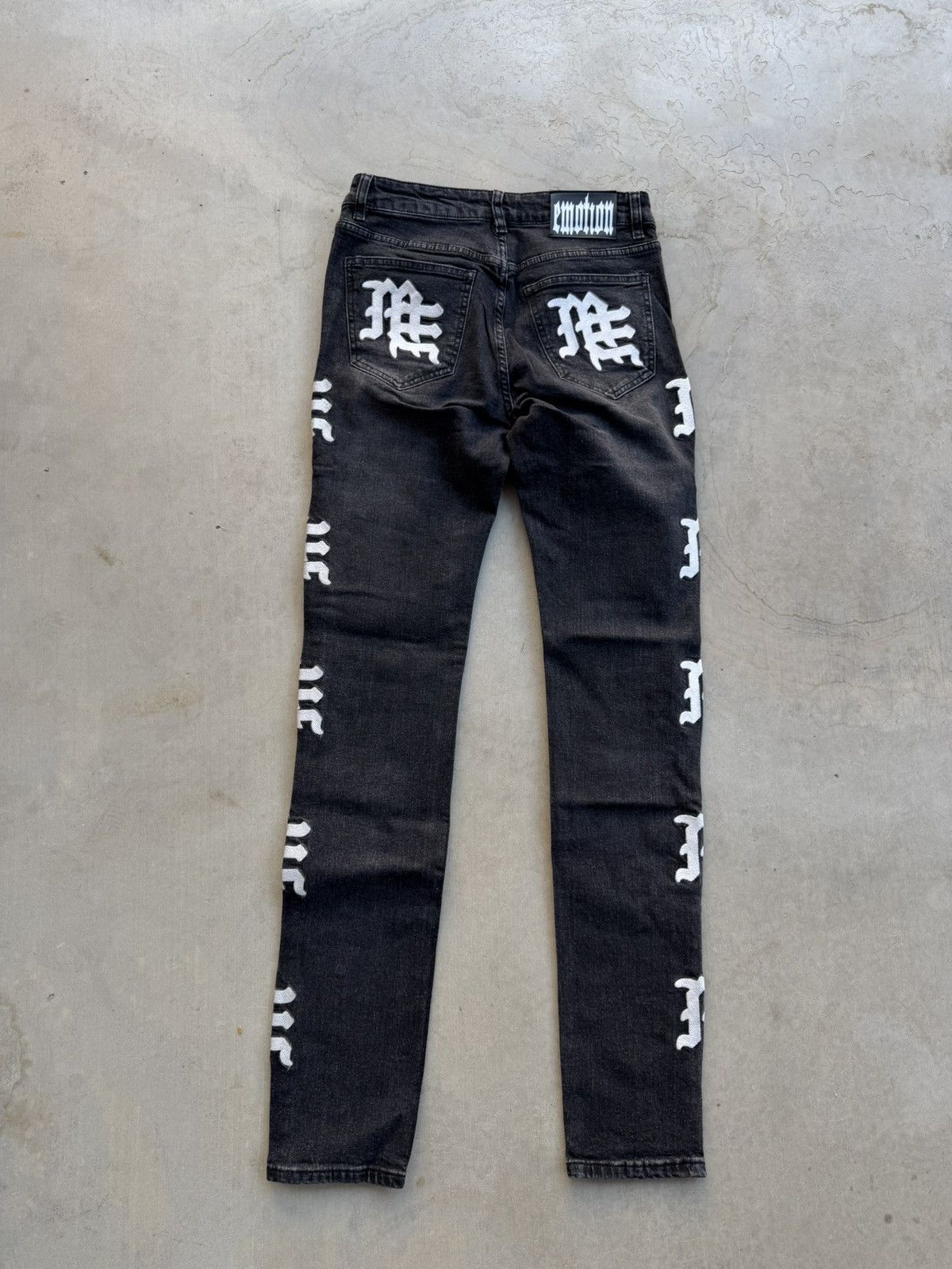 Other Mixed Emotions Monogram Jeans Black Size 30 New With Tags Size US 30 / EU 46 - 2 Thumbnail