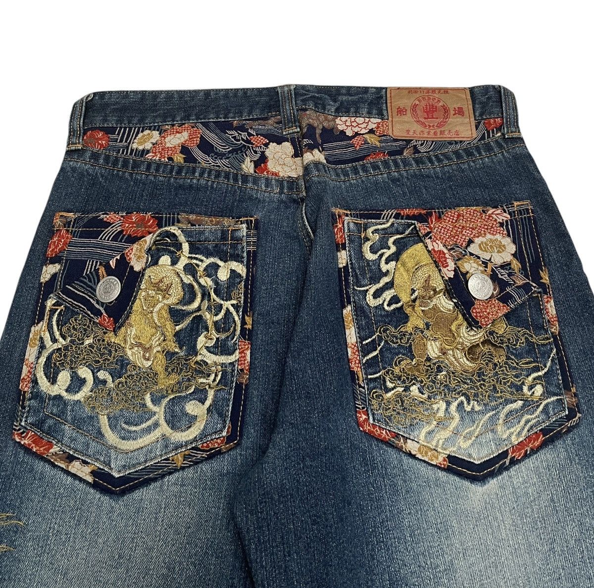 Other Rare Design Vintage Japanese Brand Sukajan Jeans 1990s Size US 31 - 4 Thumbnail