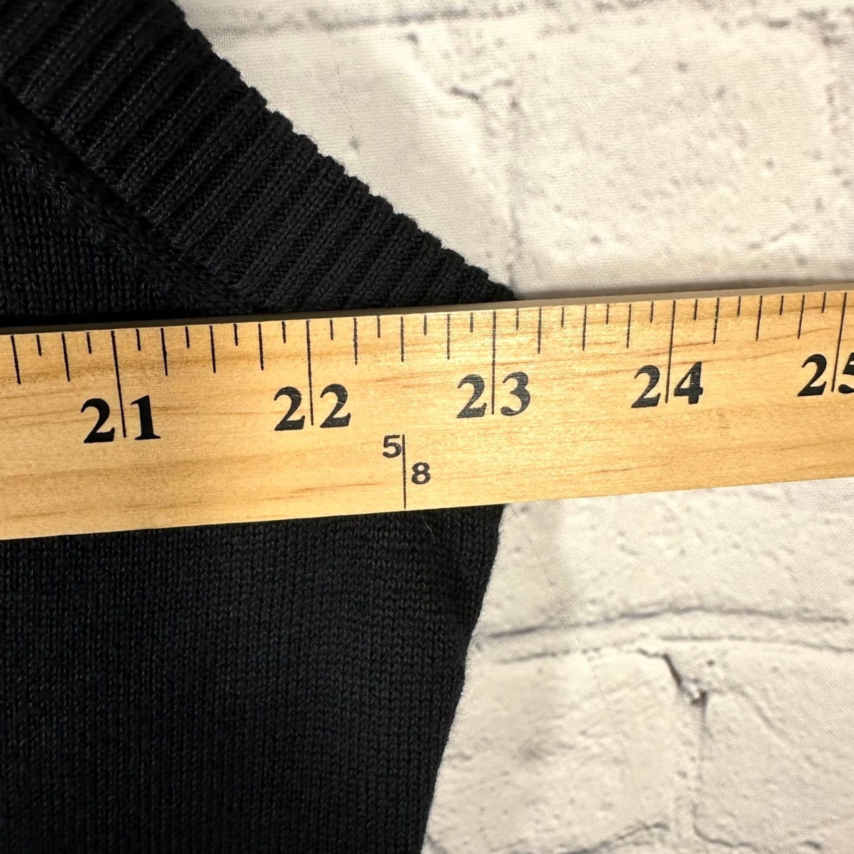 Johnston & Murphy VINTAGE Johnston & Murphy Mens XL Black 100% Pima Cotton Quarter Zip Sweater Vest Size US XL / EU 56 / 4 - 7 Thumbnail