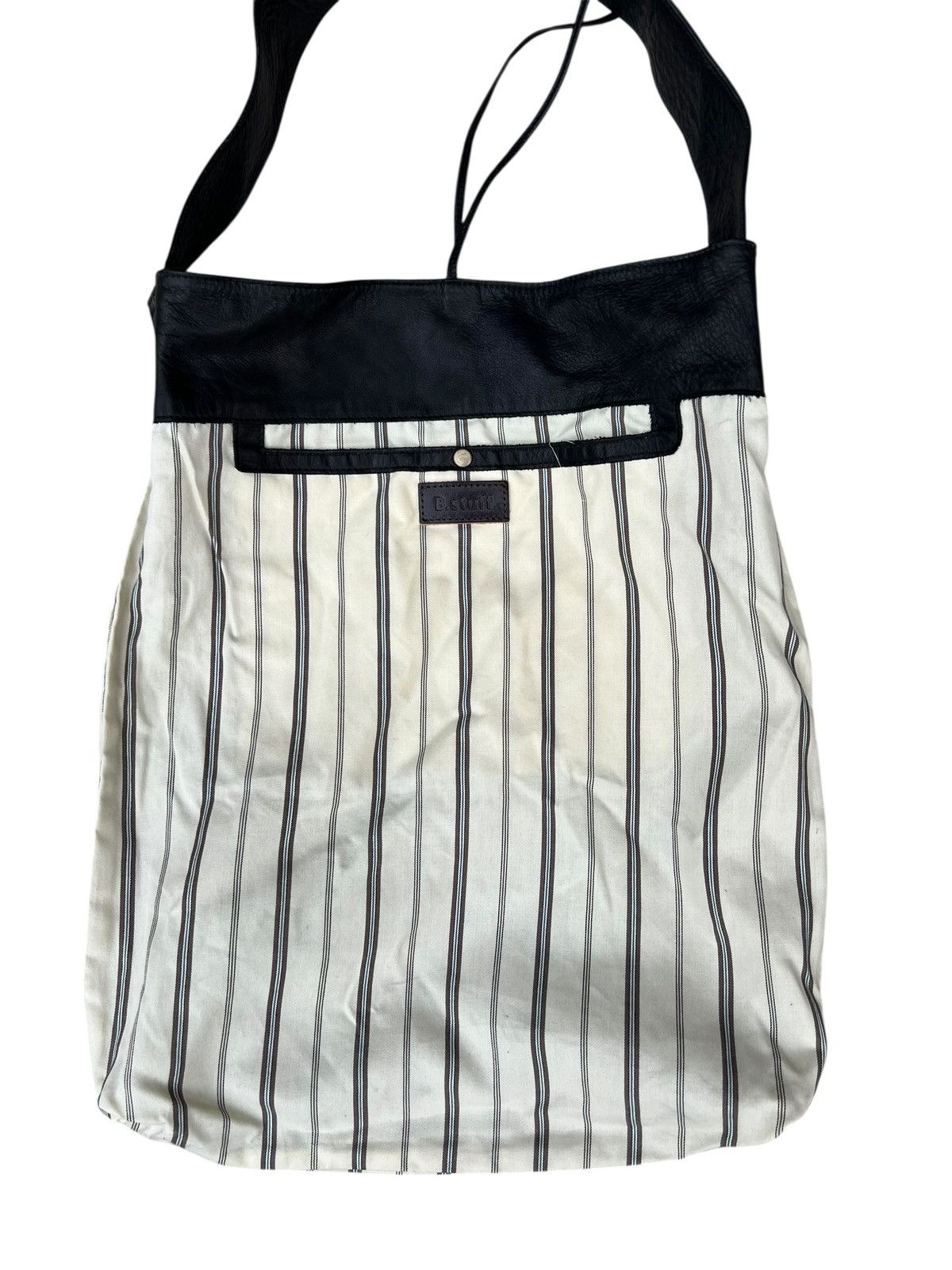 Leather B. Stuff Japan Nappa Black Leather Shoulder Bag Size ONE SIZE - 14 Thumbnail