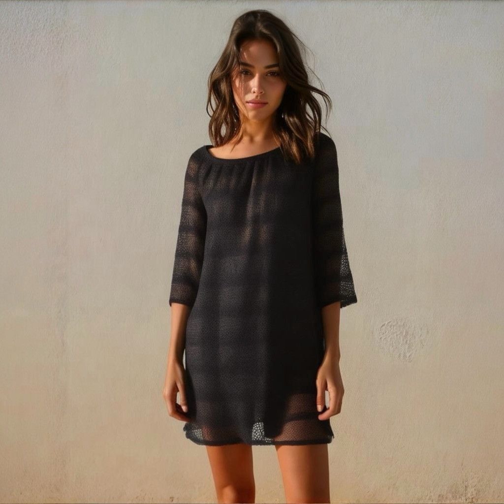 Other La Vie En Rose Black Crochet Swim Coverup Women's Sm Size S / US 4 / IT 40 - 1 Thumbnail