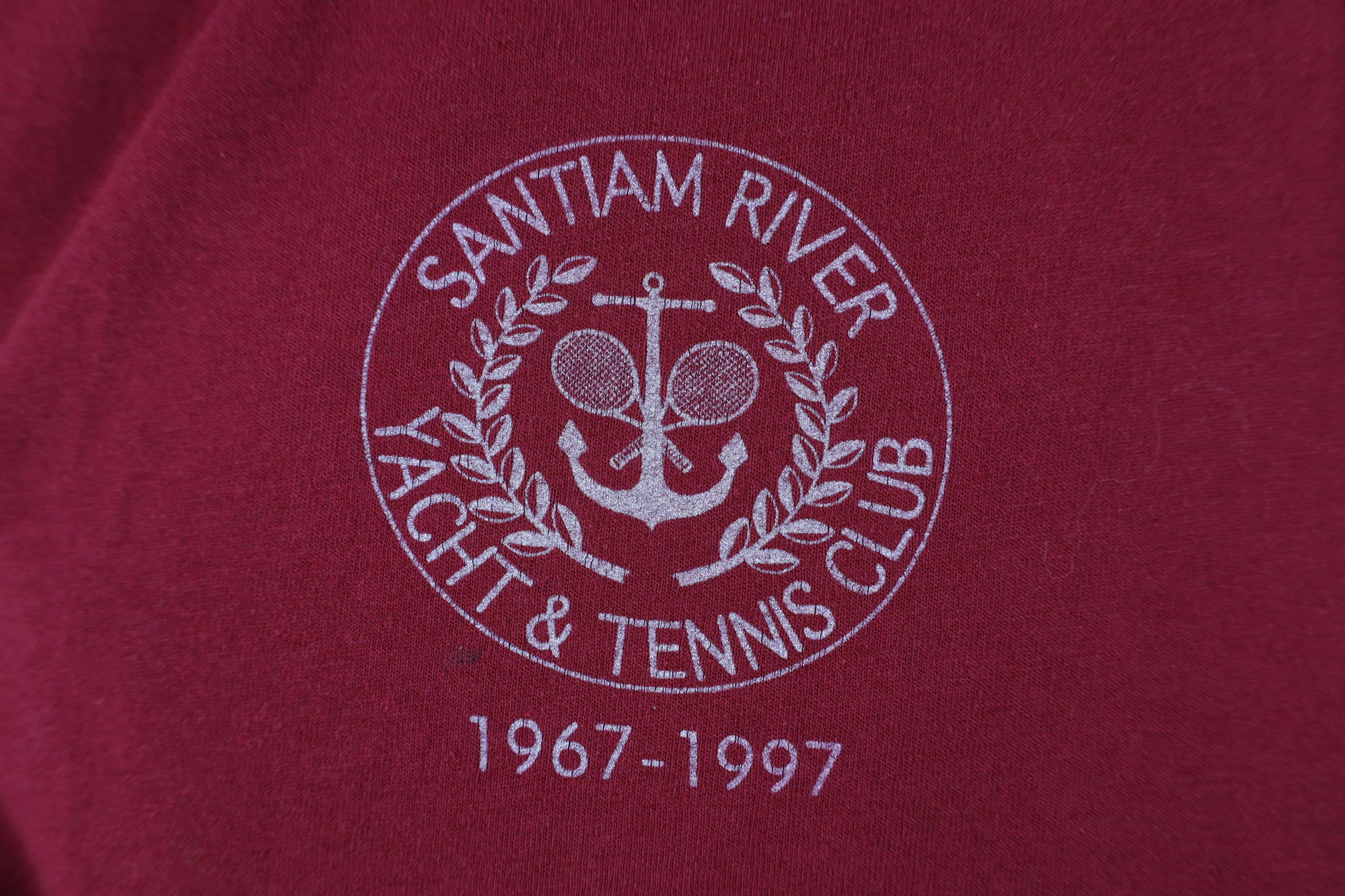 Vintage Vintage 90s Santiam River Yacht Tennis Club T-Shirt Red Size US L / EU 52-54 / 3 - 4 Thumbnail
