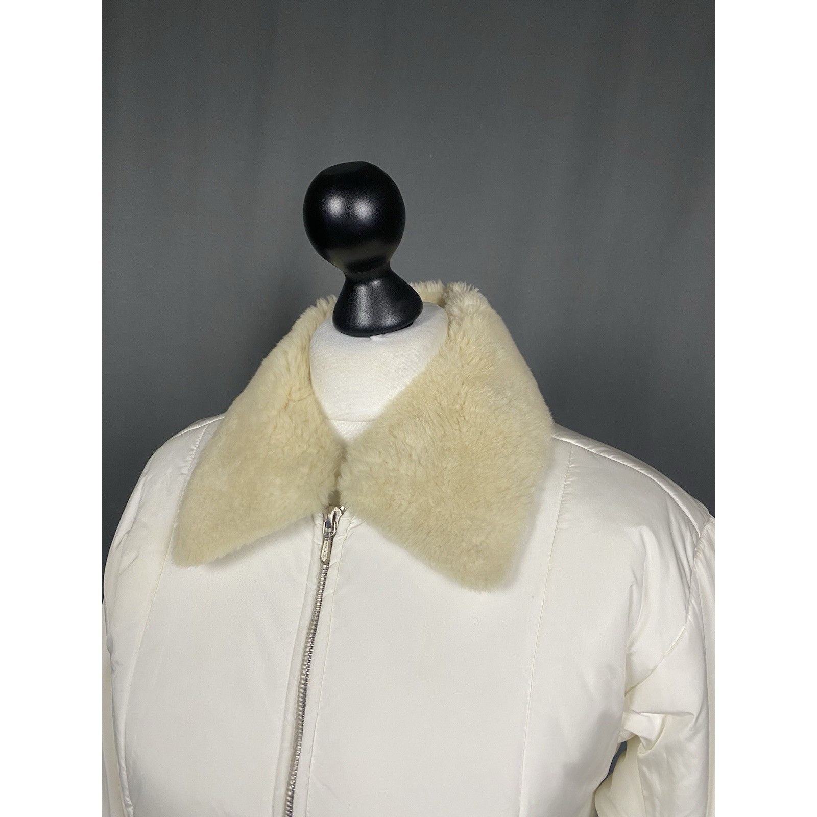Jil Sander Jil Sander Women's White Puffer Quilted Insulated Sherpa Col Size XS / US 0-2 / IT 36-38 - 5 Thumbnail