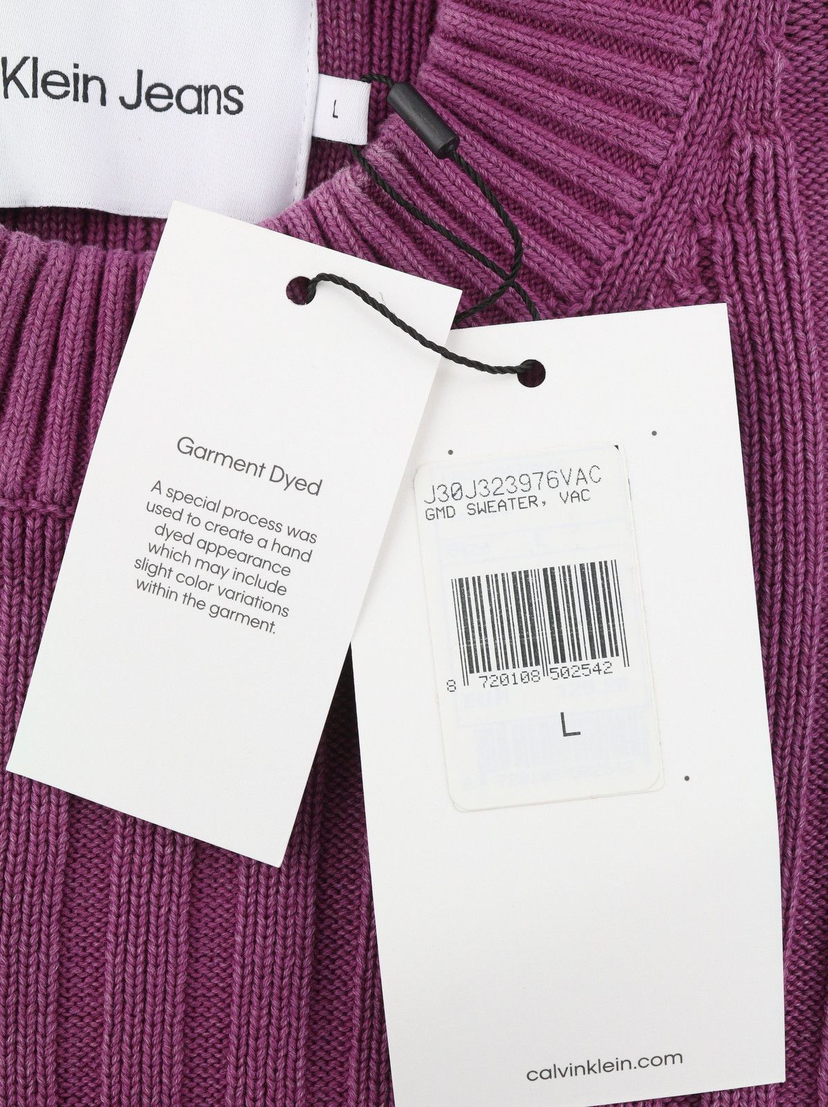 Calvin Klein L Purple Faded Mock Neck Stretch Pullover 87434 Size US L / EU 52-54 / 3 - 9 Thumbnail