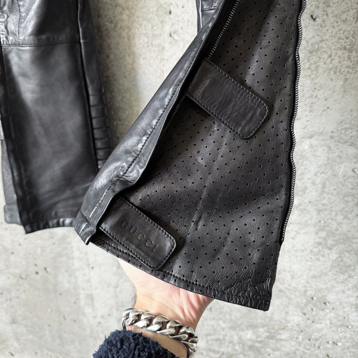 Gucci Gucci Tom Ford Era RUNWAY Leather Flared Moto Biker Pants Size US 30 / EU 46 - 5 Thumbnail