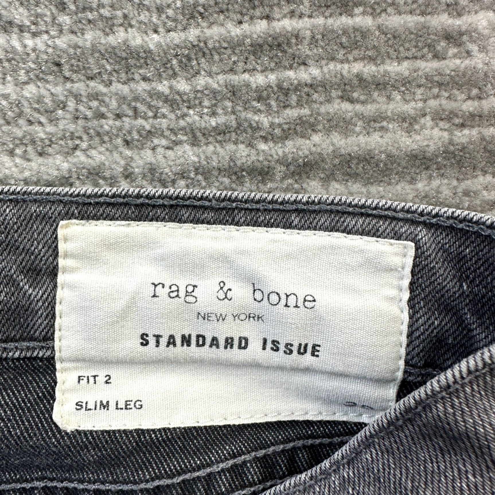 Rag & Bone Rag & Bone Jeans Mens 38x34 Gray Denim Slim Fit 2 Straight 5-Pocket Brand Rag & Bone Size 38 Inseam 34 Size US 38 / EU 54 - 5 Thumbnail