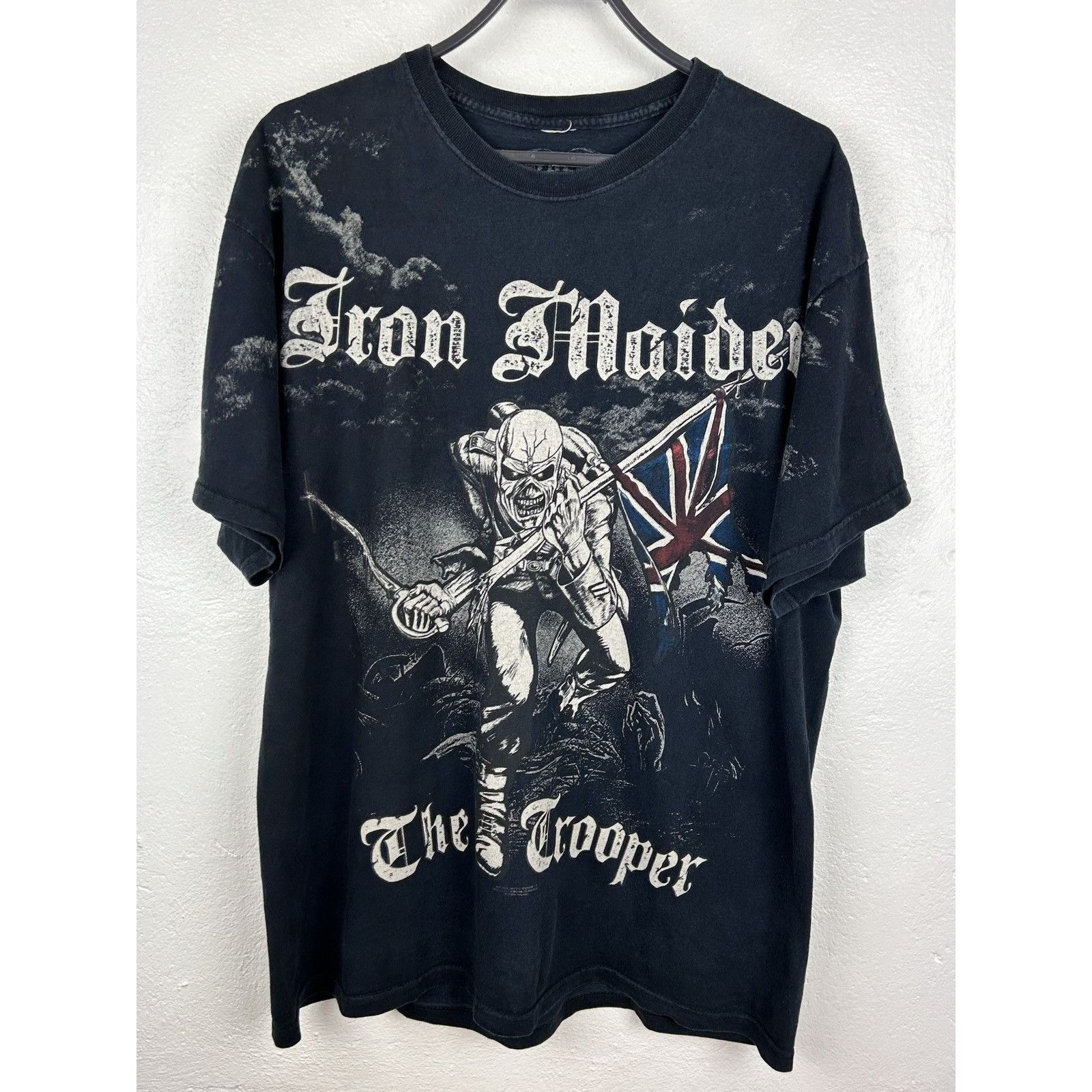 Band Tees 00s Vintage Iron Maiden The Trooper 2007 AOP Allover T-Shirt Size US XL / EU 56 / 4 - 1 Thumbnail