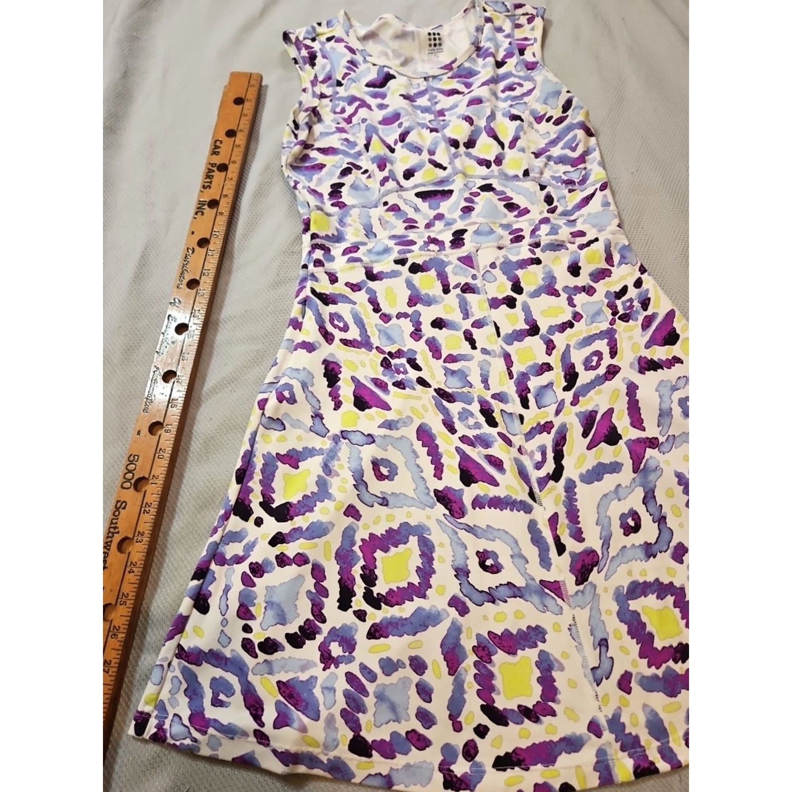 Vintage Title Nine Dress Womens S Dream Purple Abstract Print Fit and Flare Active Size S / US 4 / IT 40 - 3 Thumbnail