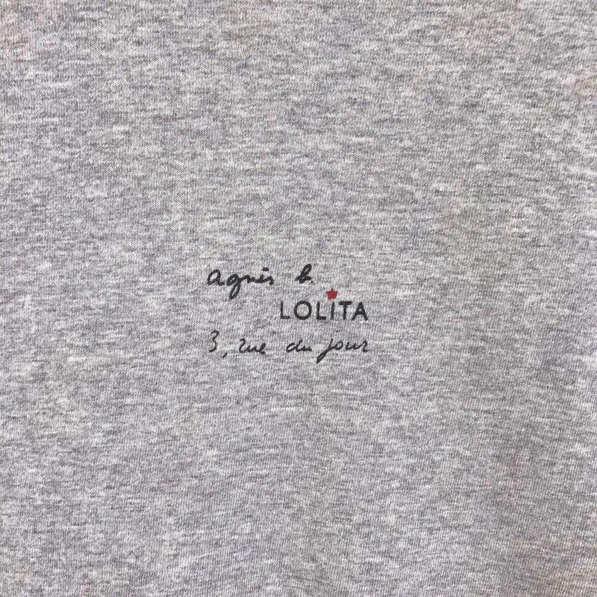 agnes b. AGNES B. PARIS France Brand Lolita Small Print Plain GreyTee Size S / US 4 / IT 40 - 4 Thumbnail