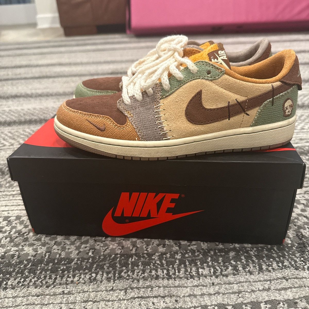 Nike Zion Williamson x Air Jordan 1 Retro Low OG 'Voodoo' Size US 7.5 / EU 40-41 - 5 Thumbnail