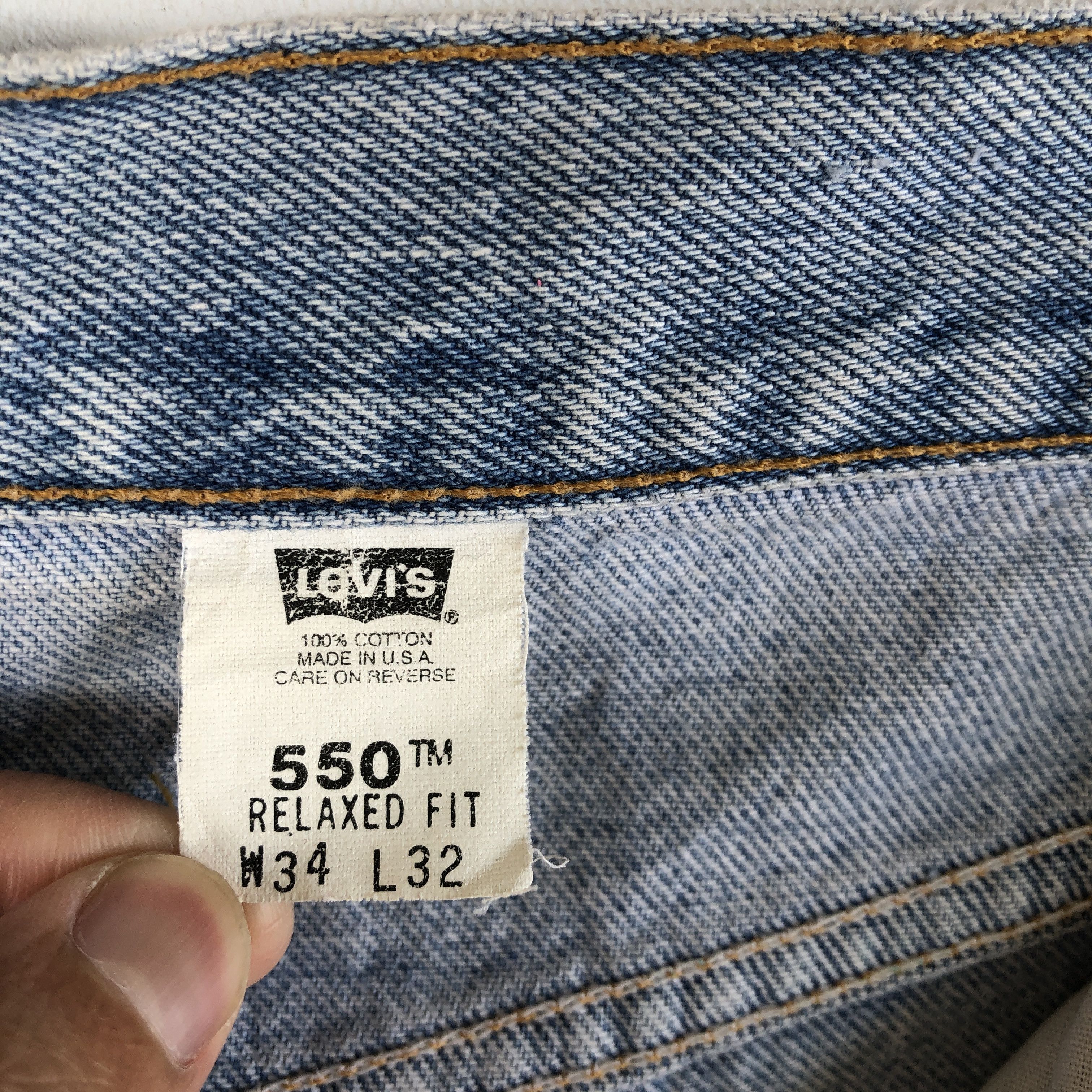 Levi's Vintage 90s Levis 550 Faded Jeans Light Wash Levis Denim Size US 32 / EU 48 - 6 Thumbnail