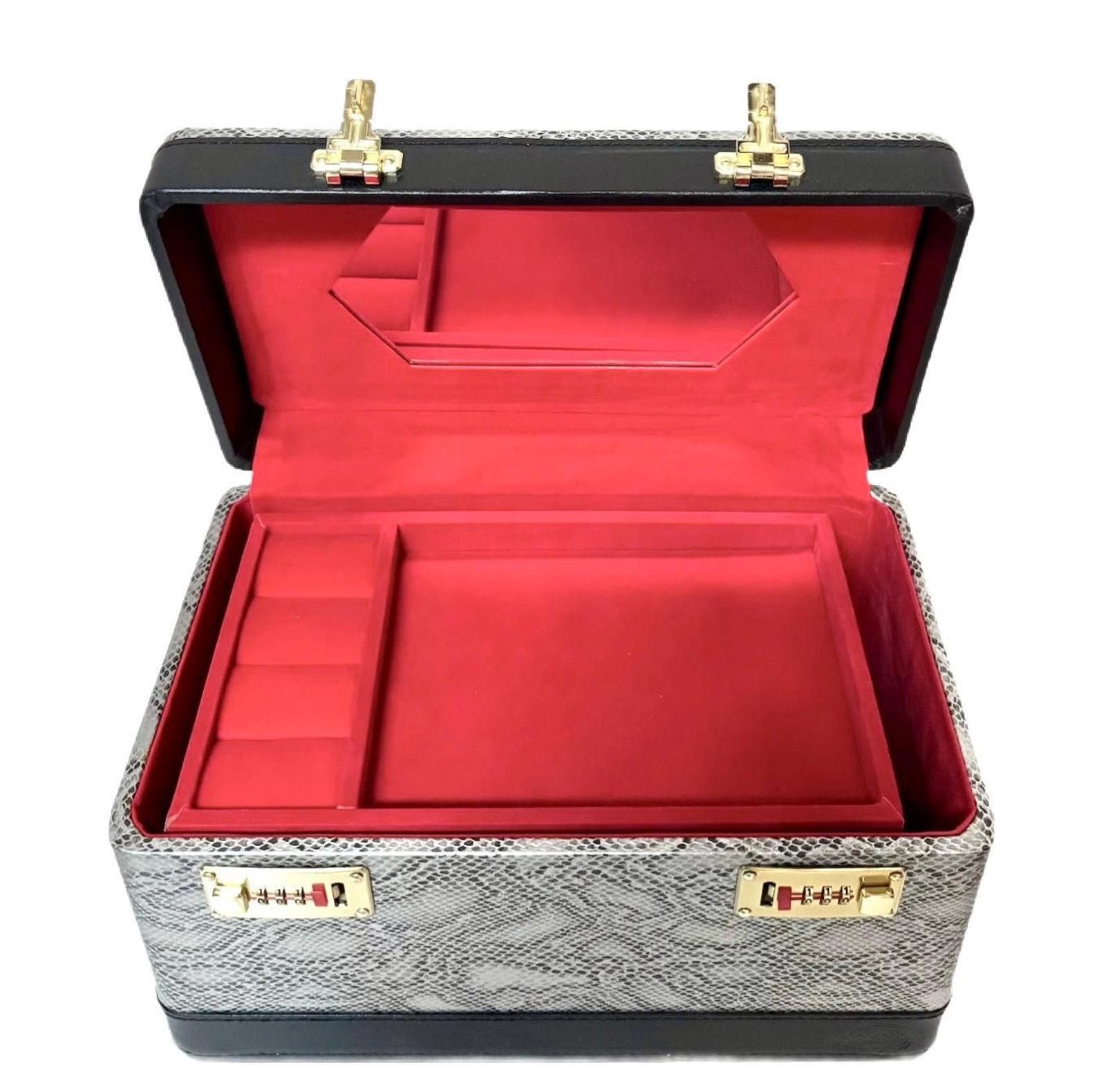 Other Jewelry Briefcase Box Silver Large Metal Lockable Organizer Size ONE SIZE - 2 Thumbnail