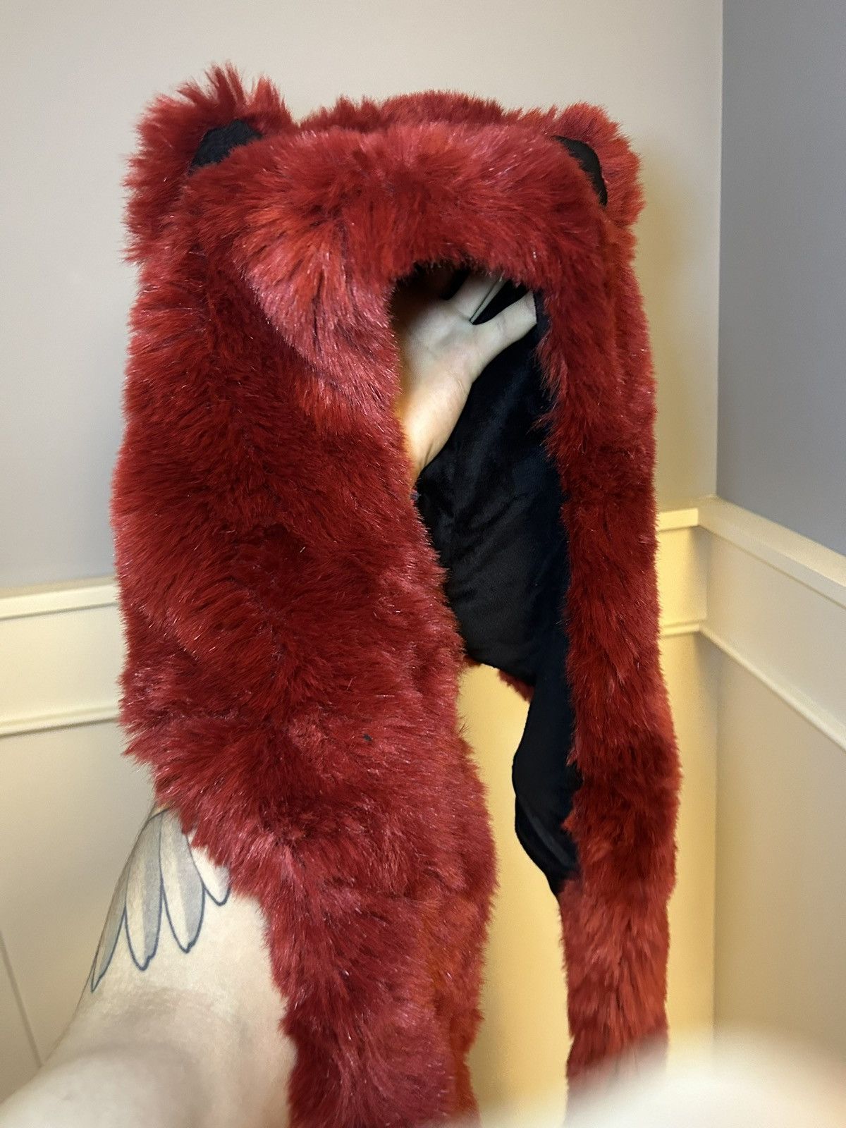 Vintage Vintage brand faux fur bear hat hood accessory Size ONE SIZE - 10 Thumbnail
